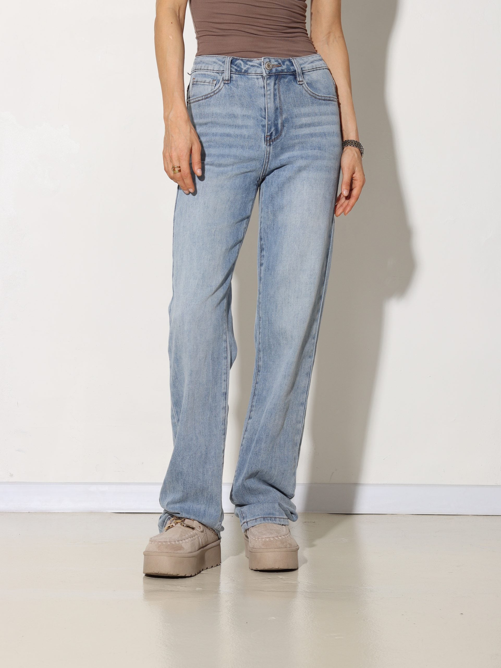 Zilas, taisnas Laulia firmas ,Extra Long' džinsa bikses - 15816