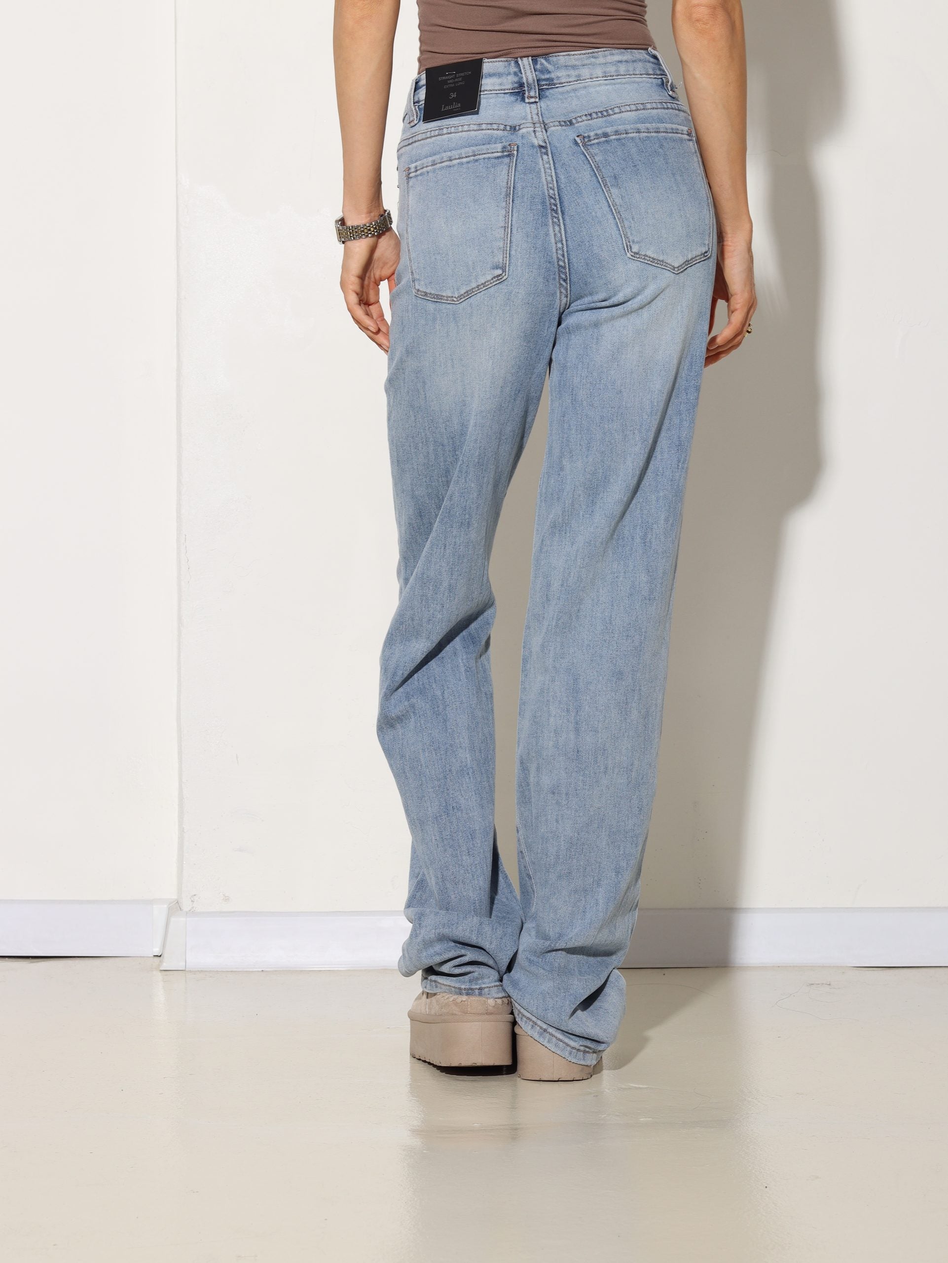 Zilas, taisnas Laulia firmas ,Extra Long' džinsa bikses - 15816