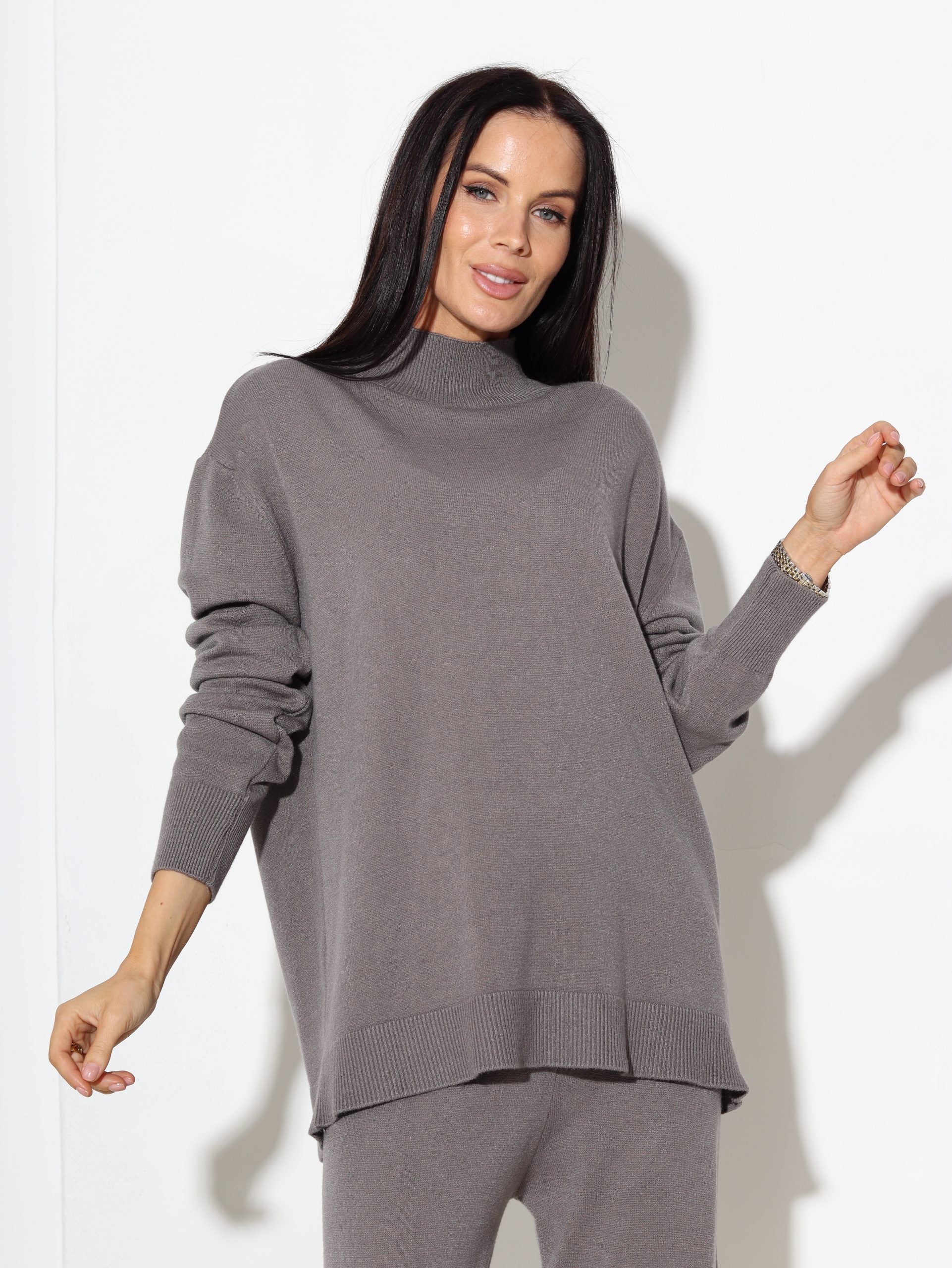 Taupes tonī adīts, 2daļīgs garais komplekts - 17113