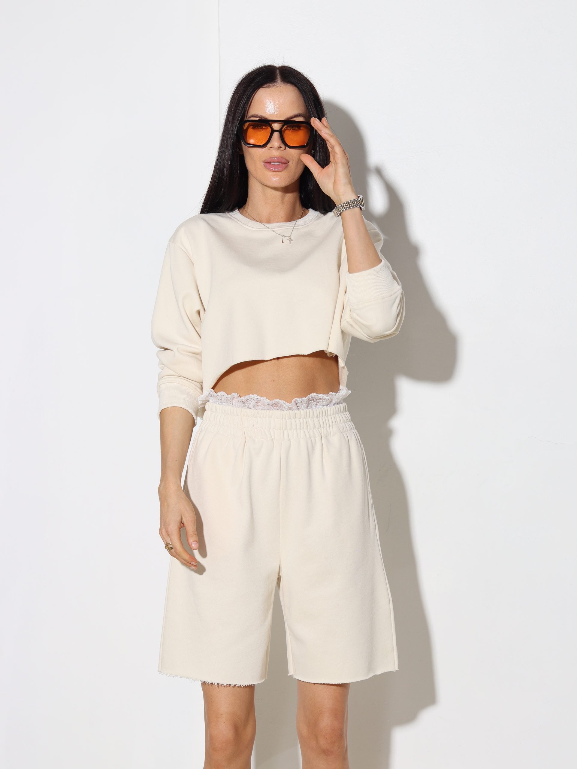 Bēšs šortiņu komplekts - 15825