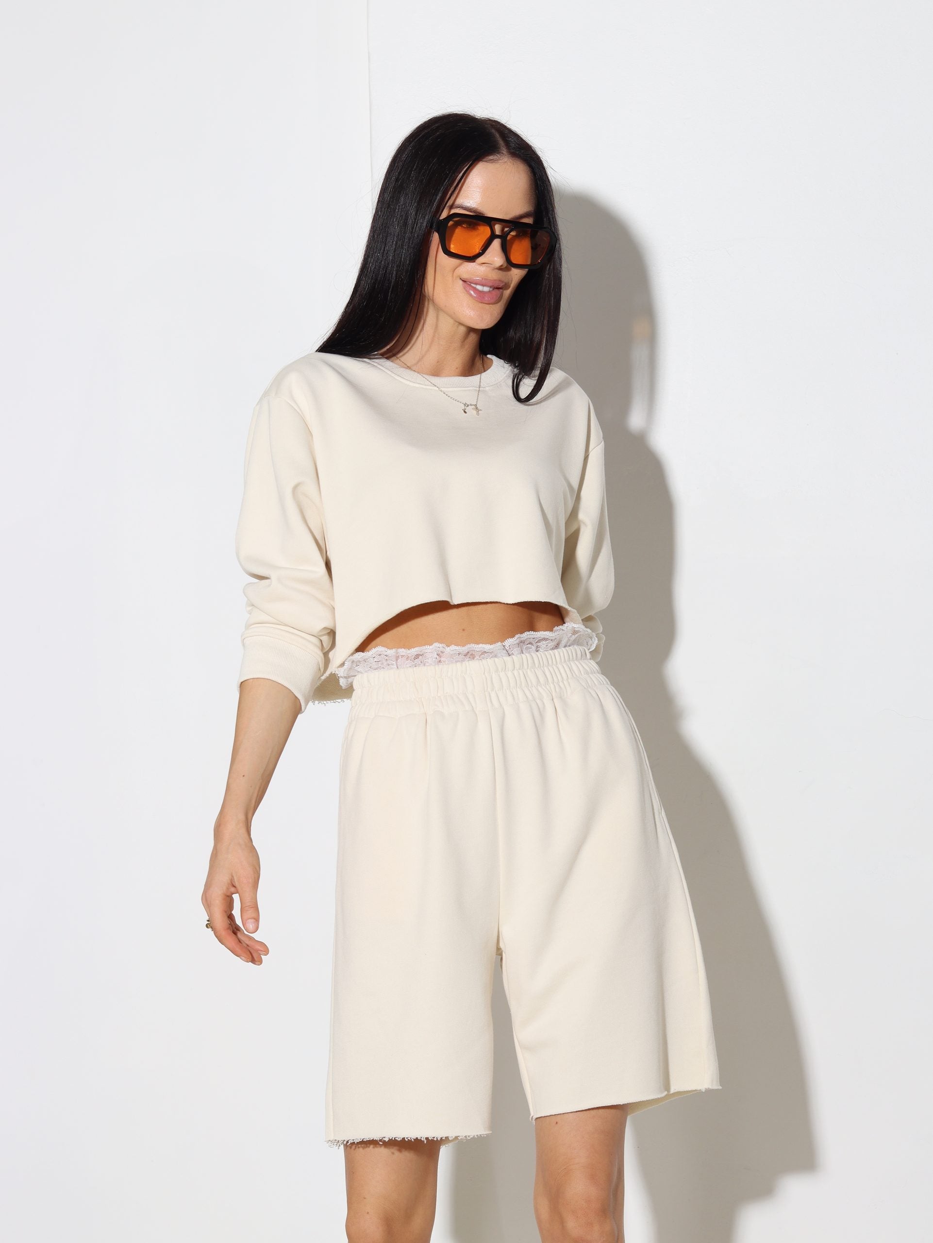 Bēšs šortiņu komplekts - 15825