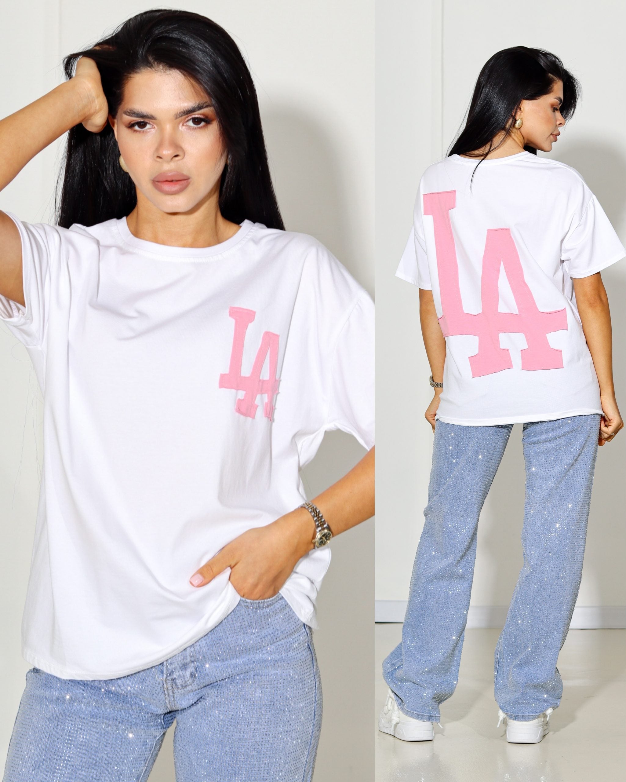 Balts 'LA' t-krekls - 14250