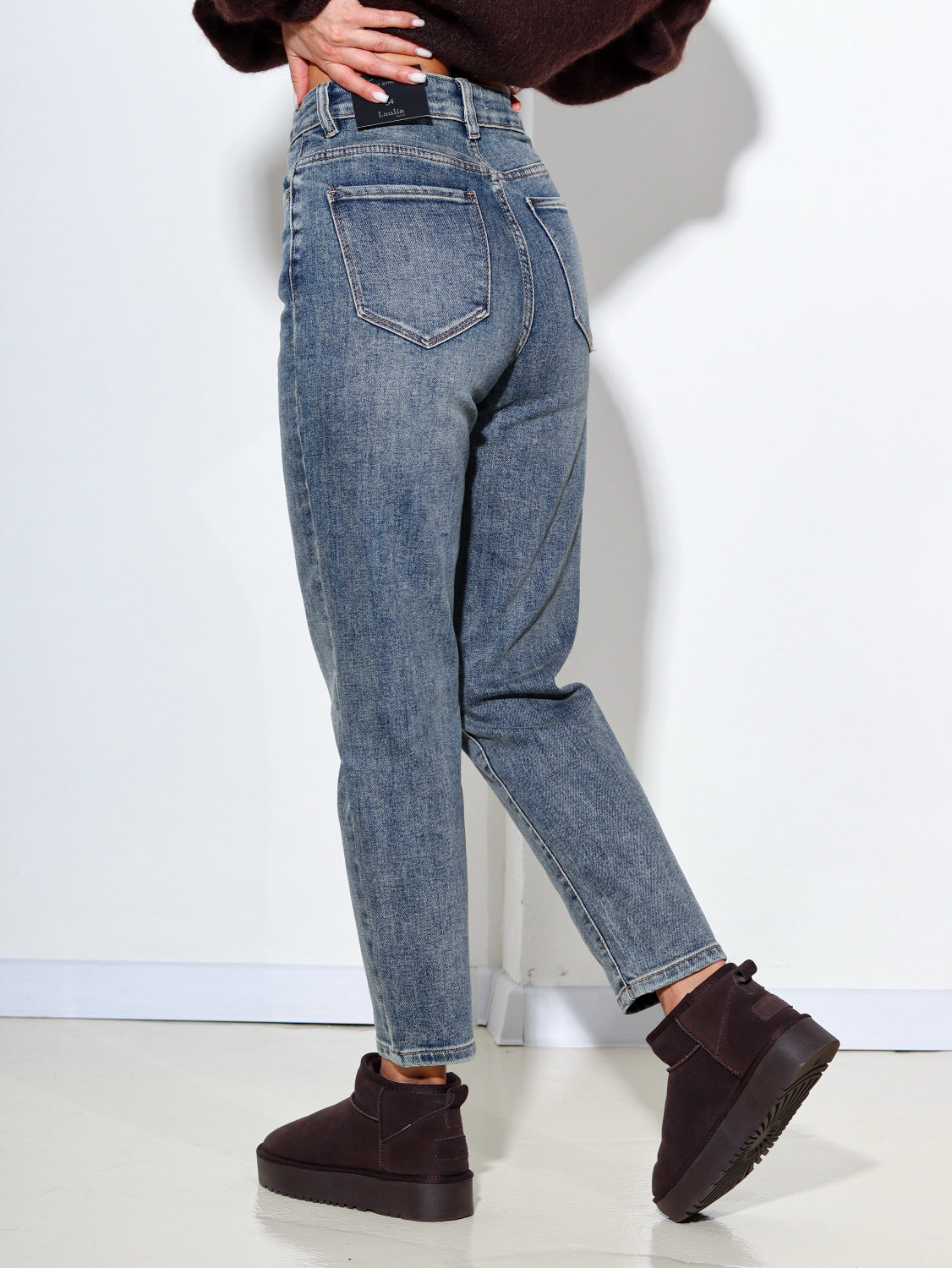 Zilas džinsa bikses "Mom stretch'' - 13872