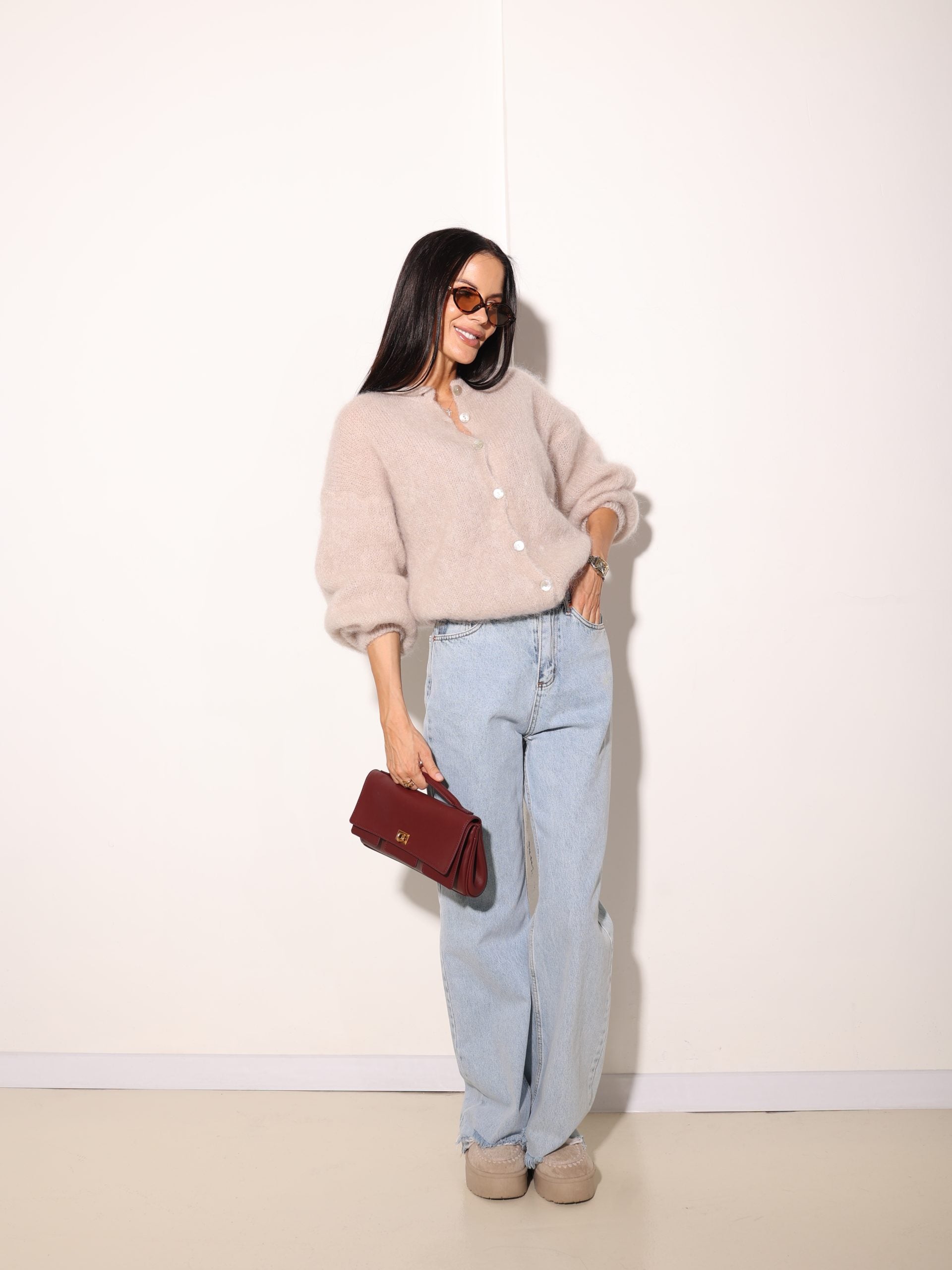 Bēša, brīva piegriezuma, pogājama Mohēras jaka - 15969