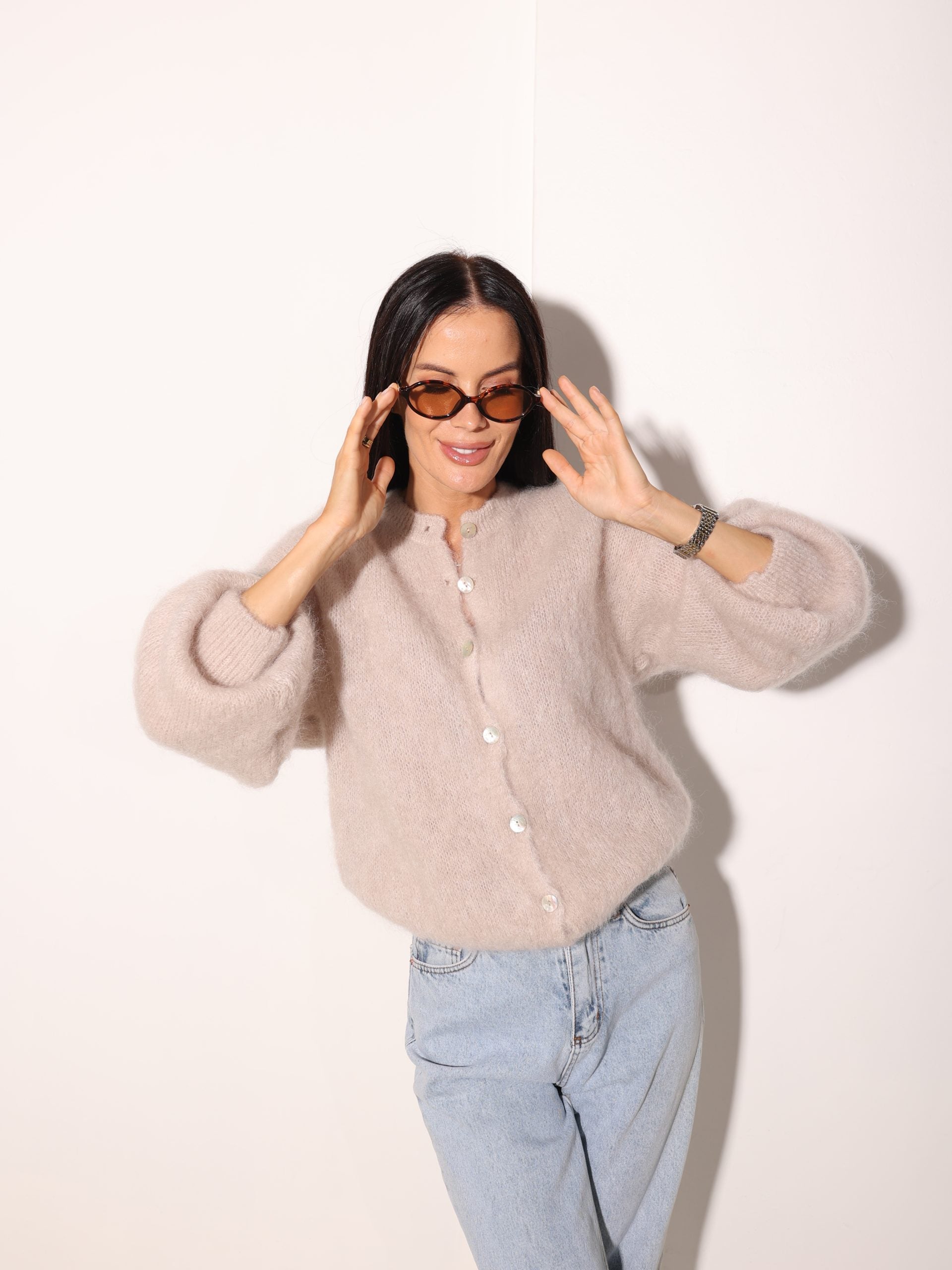 Bēša, brīva piegriezuma, pogājama Mohēras jaka - 15969