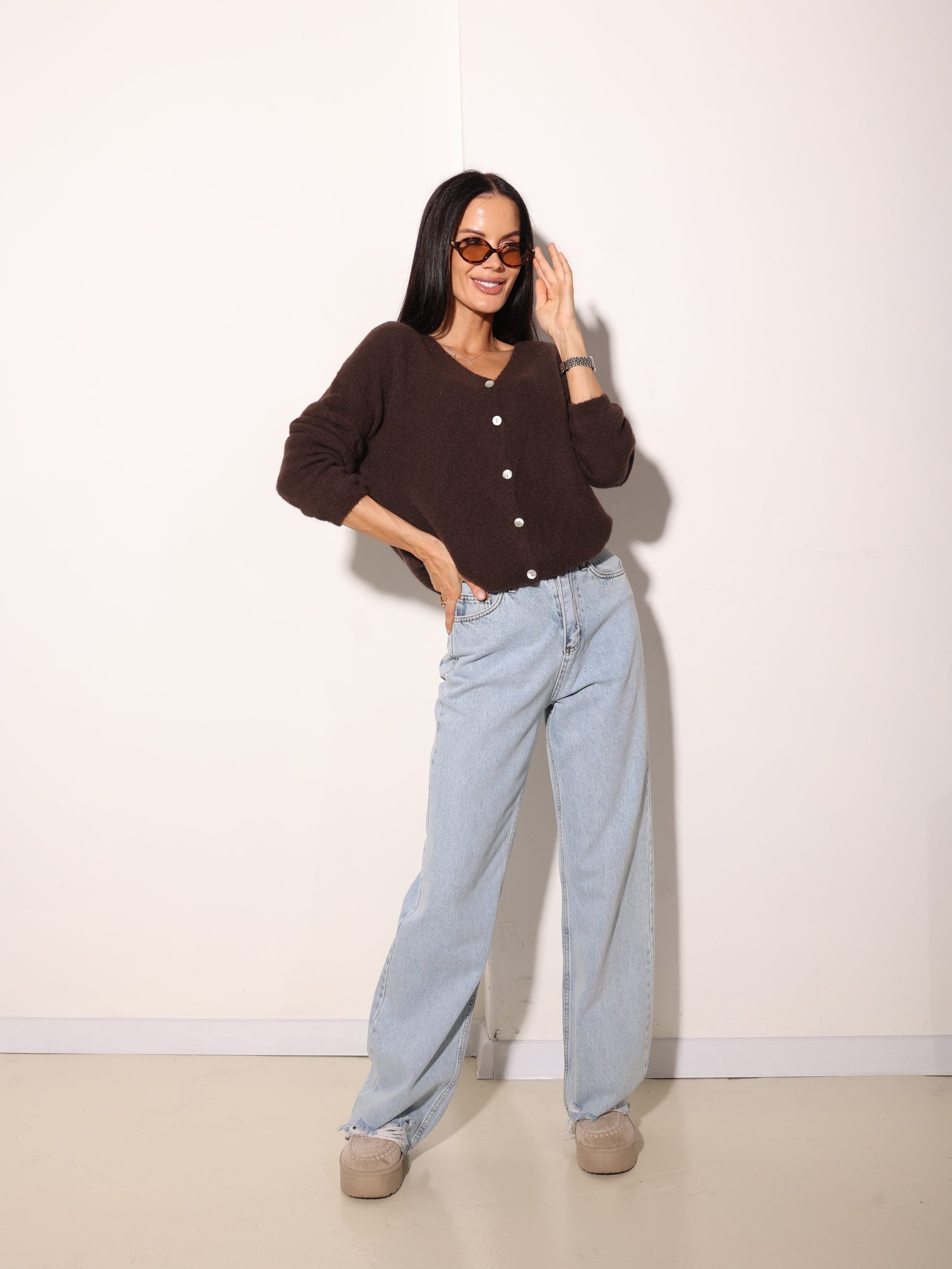 Tumši brūna, pogājama Alpakas jaka - 15976