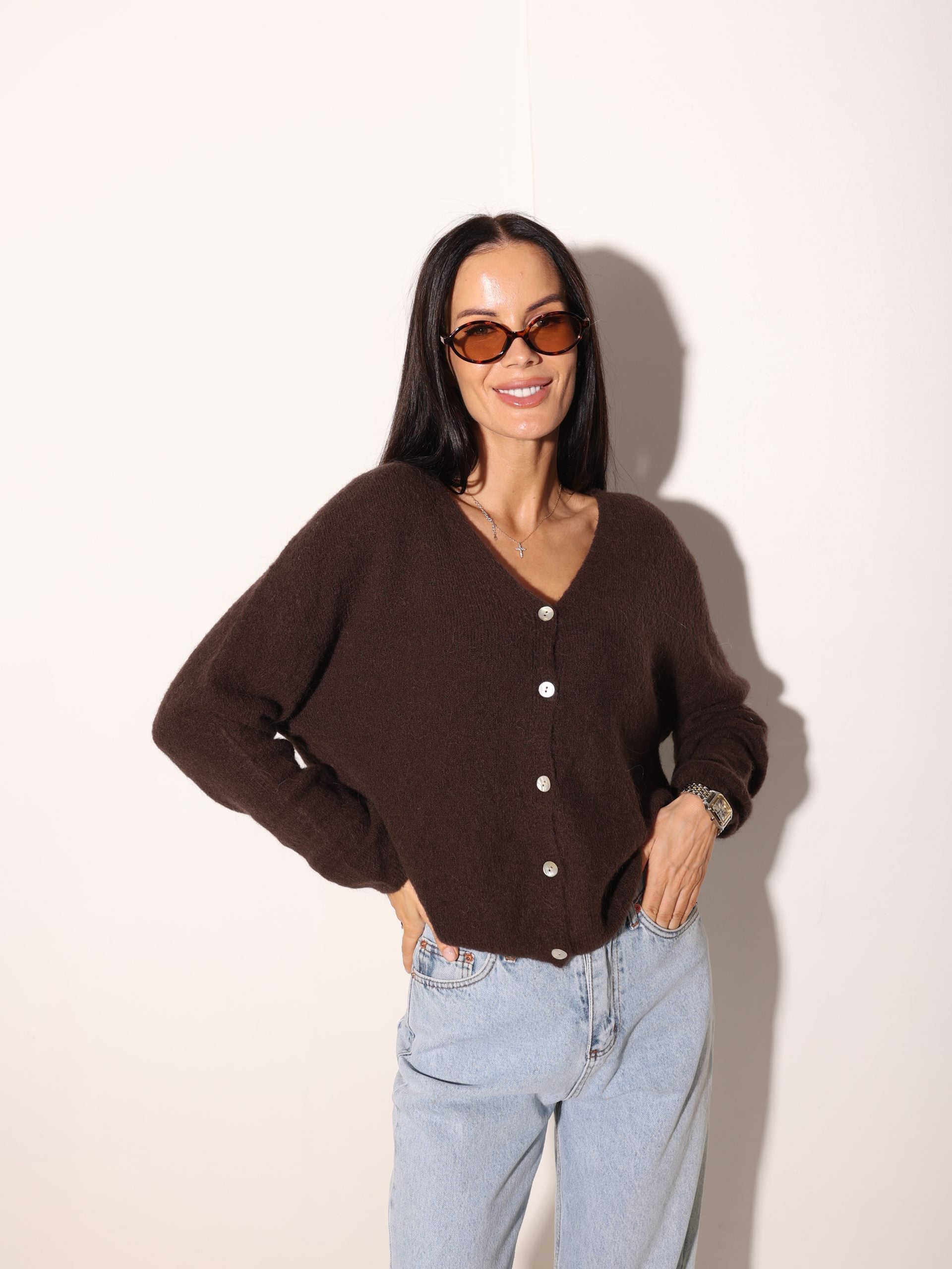 Tumši brūna, pogājama Alpakas jaka - 15976