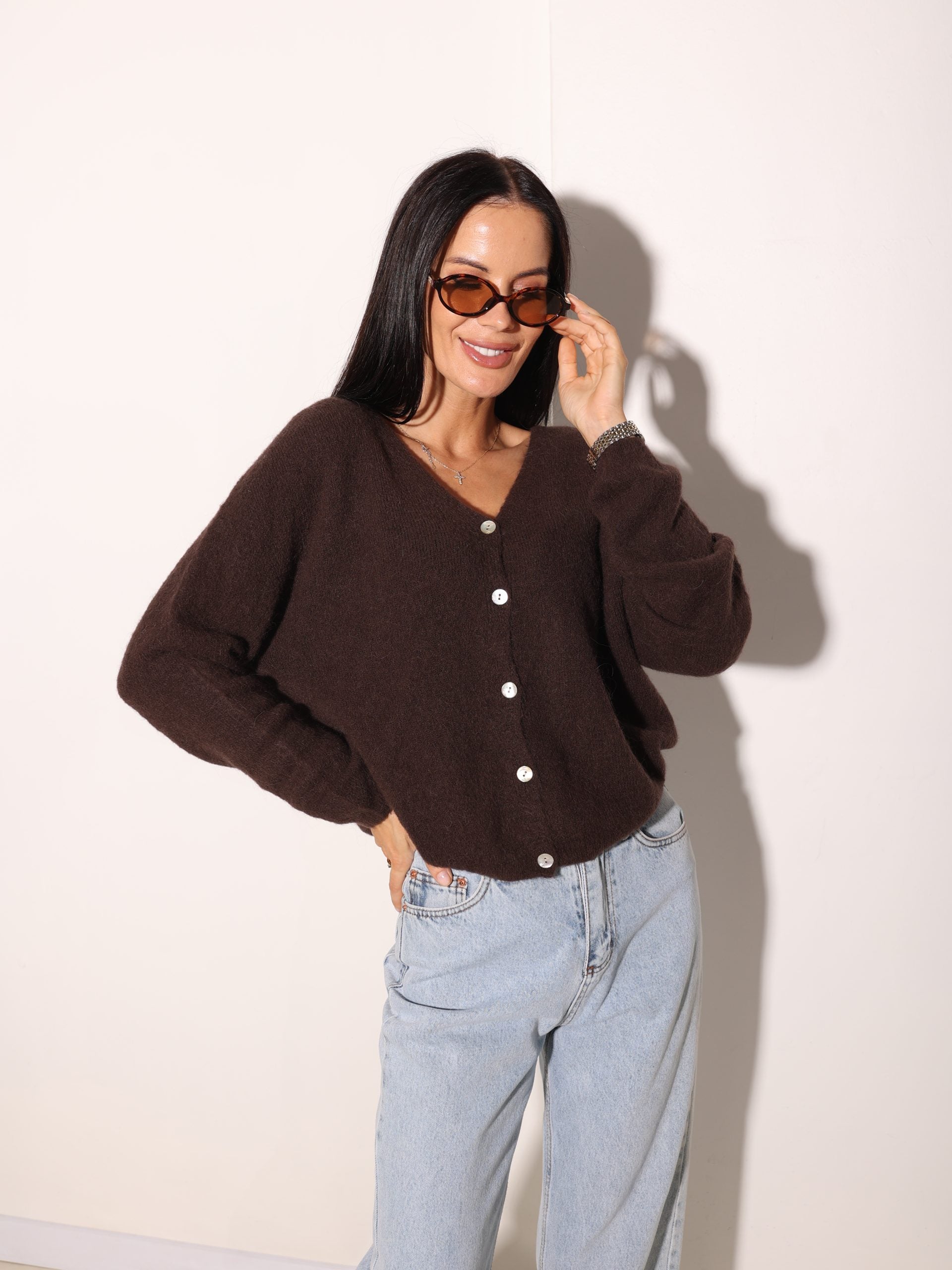 Tumši brūna, pogājama Alpakas jaka - 15976