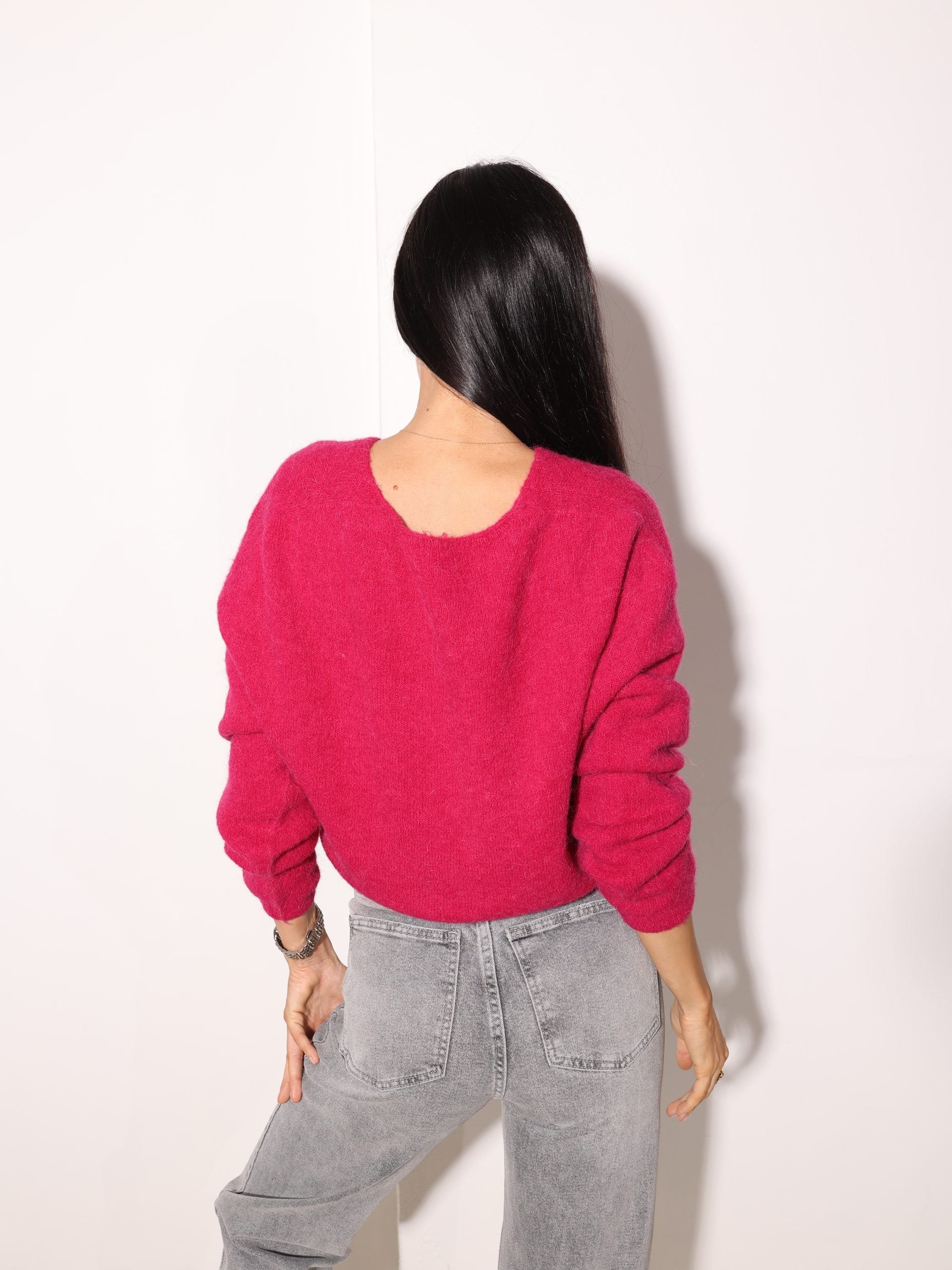 Tumši rozā, pogājama Alpakas jaka - 15977