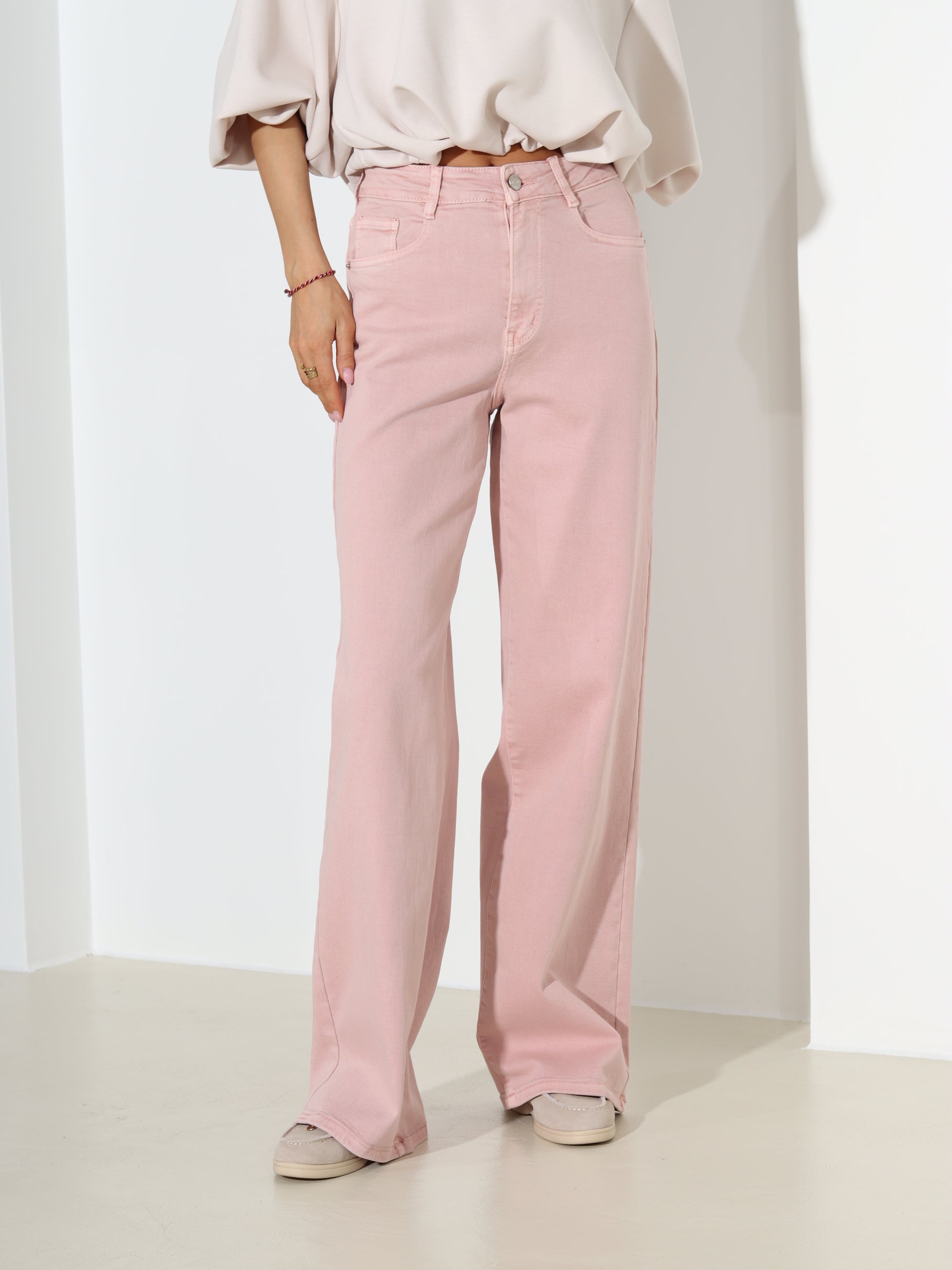 Rozā džinsa bikses 'Dad fit' - 18602