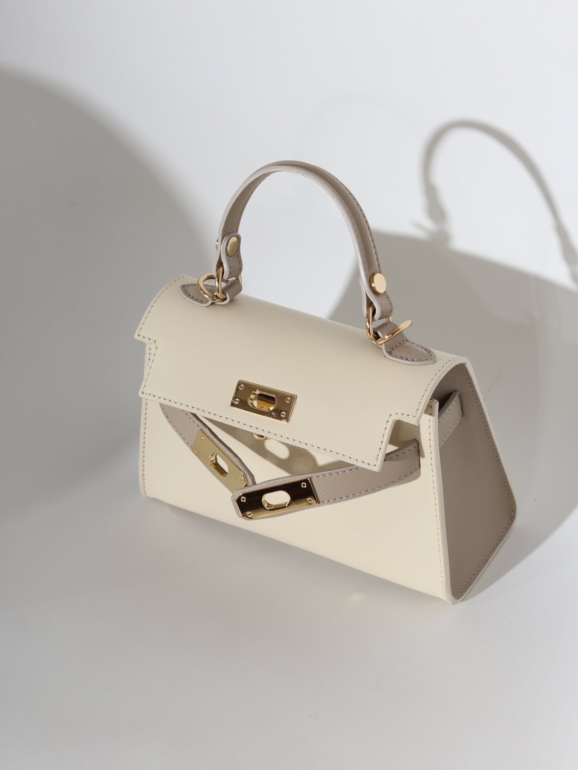 Bēša+taupe, d/ā soma "Mini klasika" - 18365