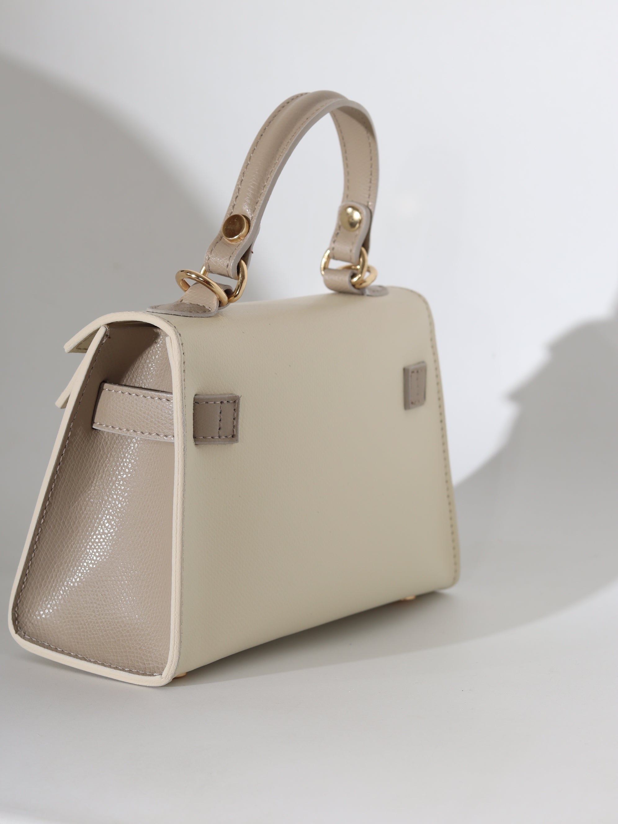 Bēša+taupe, d/ā soma "Mini klasika" - 18365