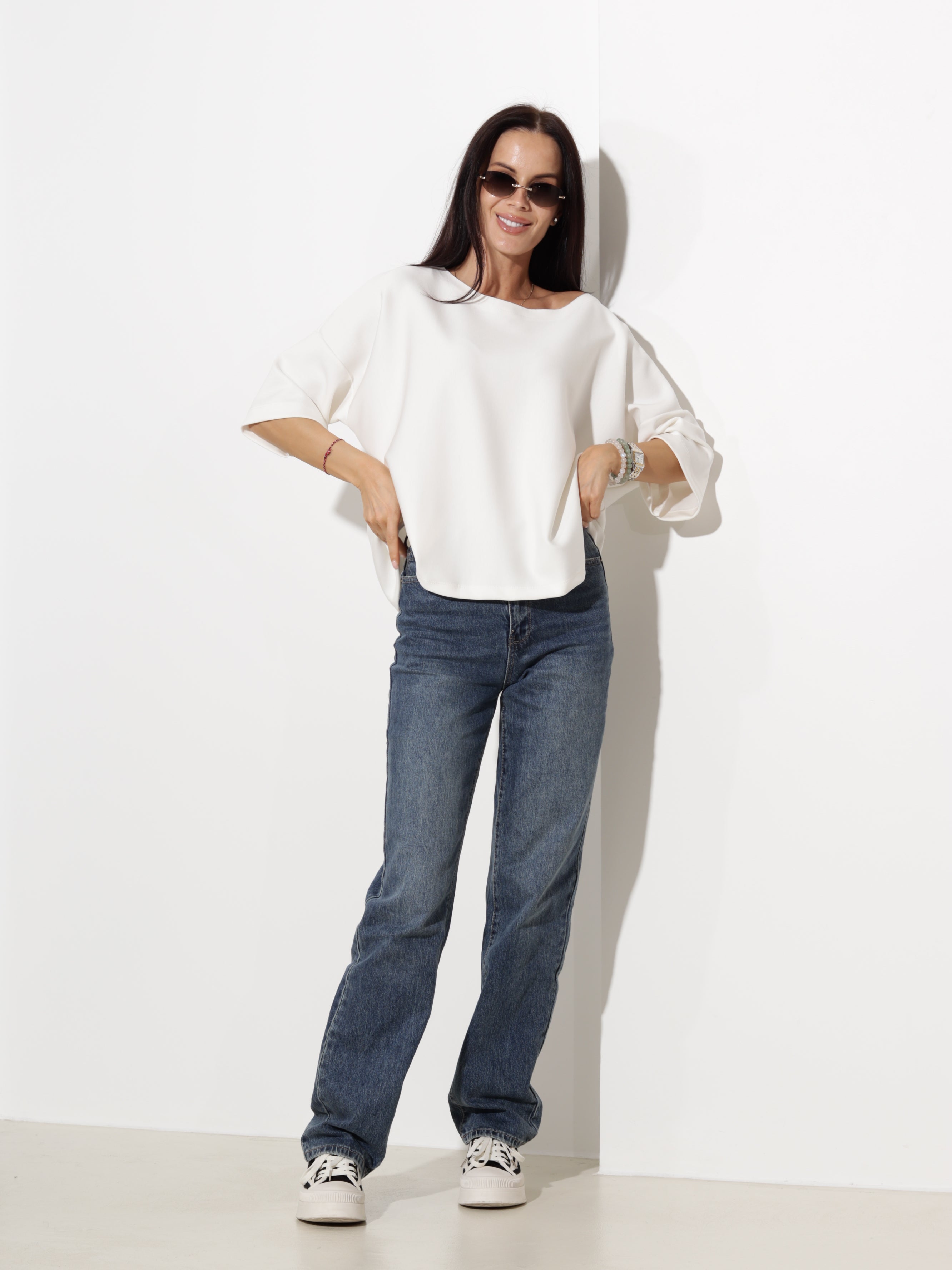 Balts oversize tipa tops- 20609