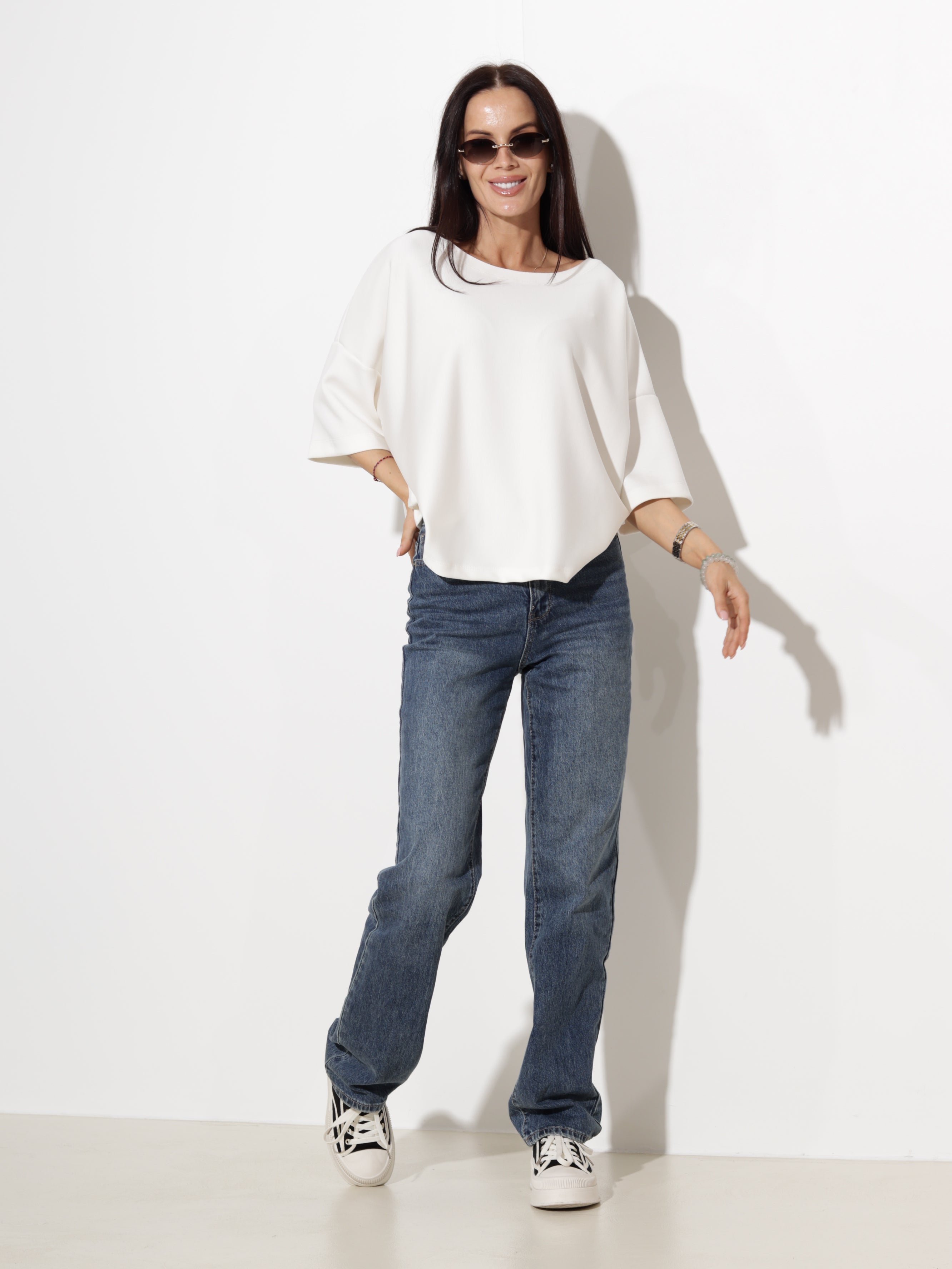 Balts oversize tipa tops- 20609