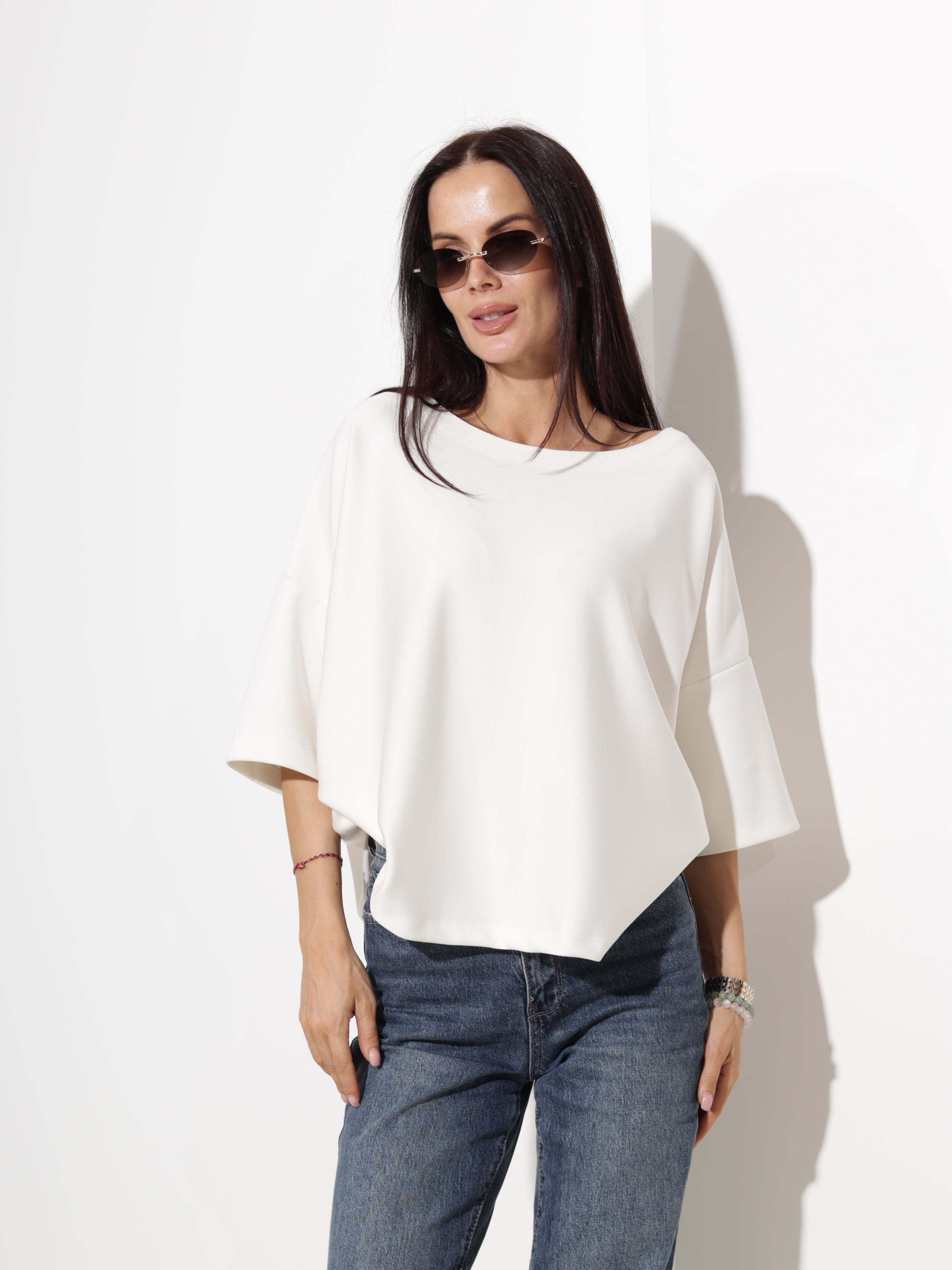 Balts oversize tipa tops- 20609