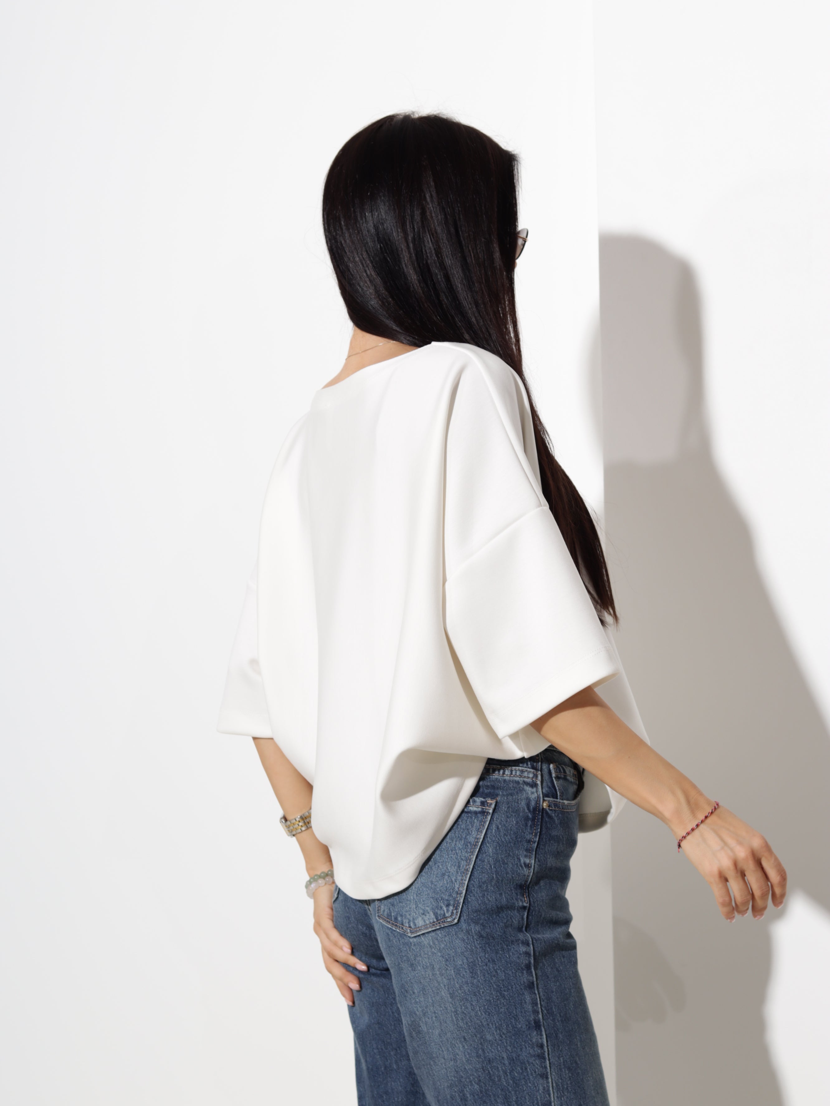 Balts oversize tipa tops- 20609