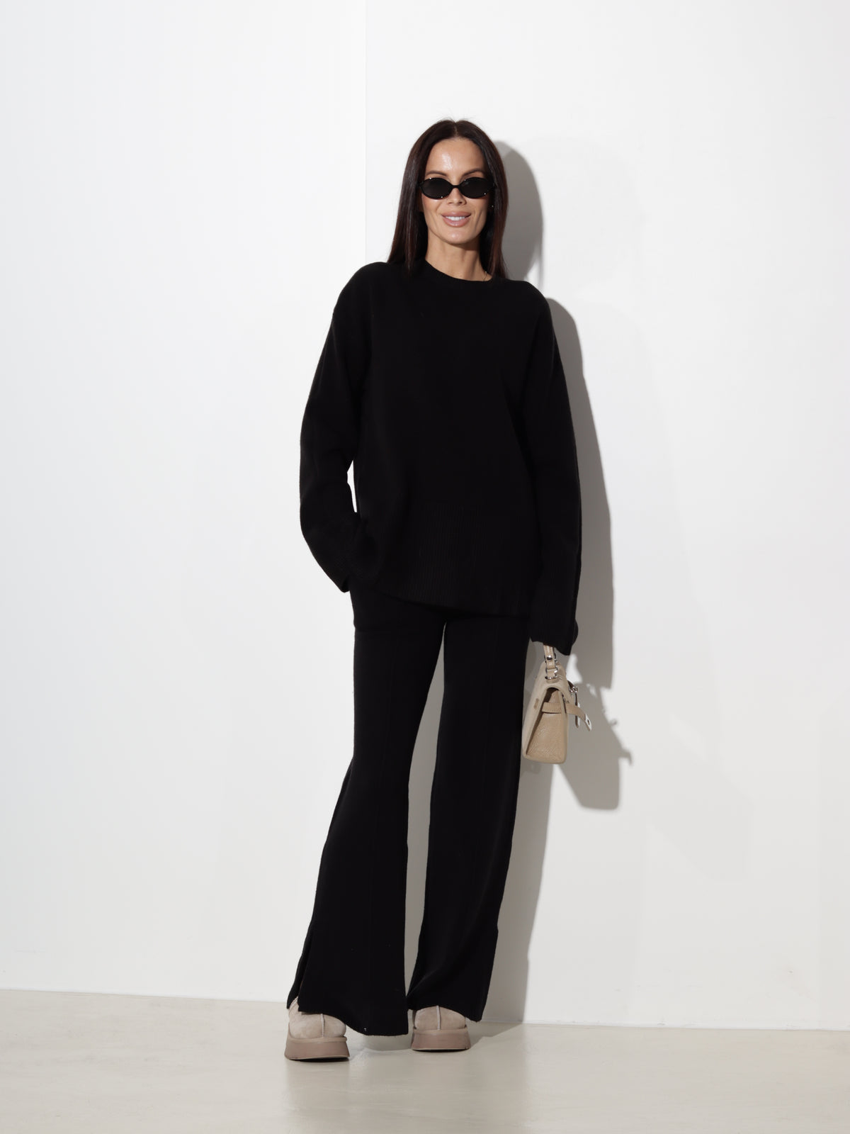 Melns adīts komplekts, 'Knit lounge' - 21327