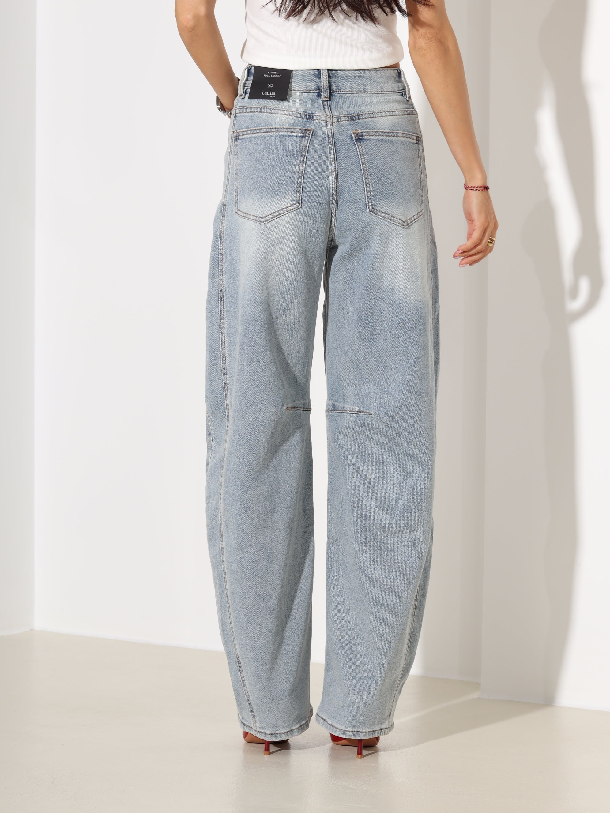 Zilas "Laulia" džinsa bikses "Barrel" - 18369