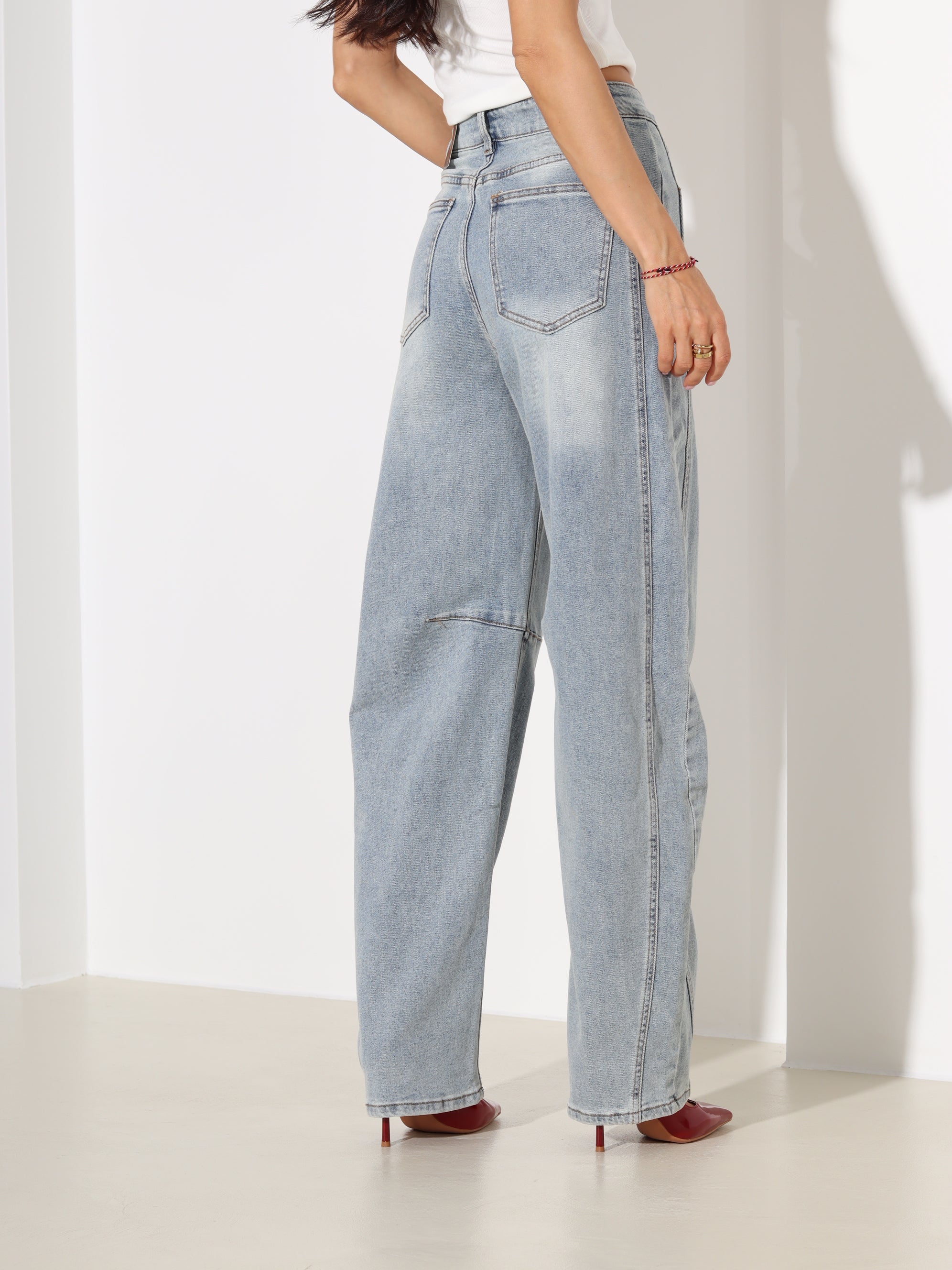 Zilas "Laulia" džinsa bikses "Barrel" - 18369