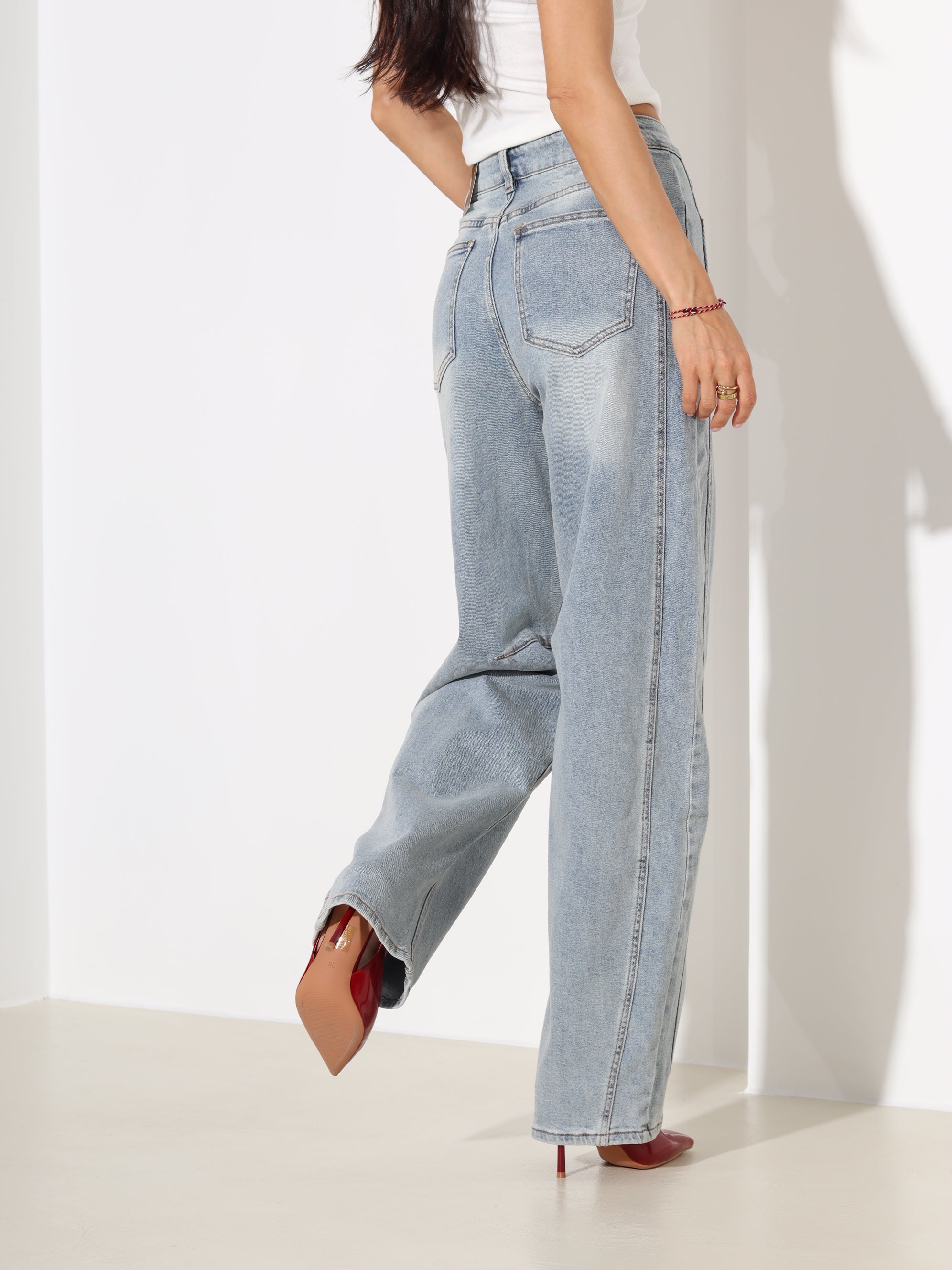 Zilas "Laulia" džinsa bikses "Barrel" - 18369