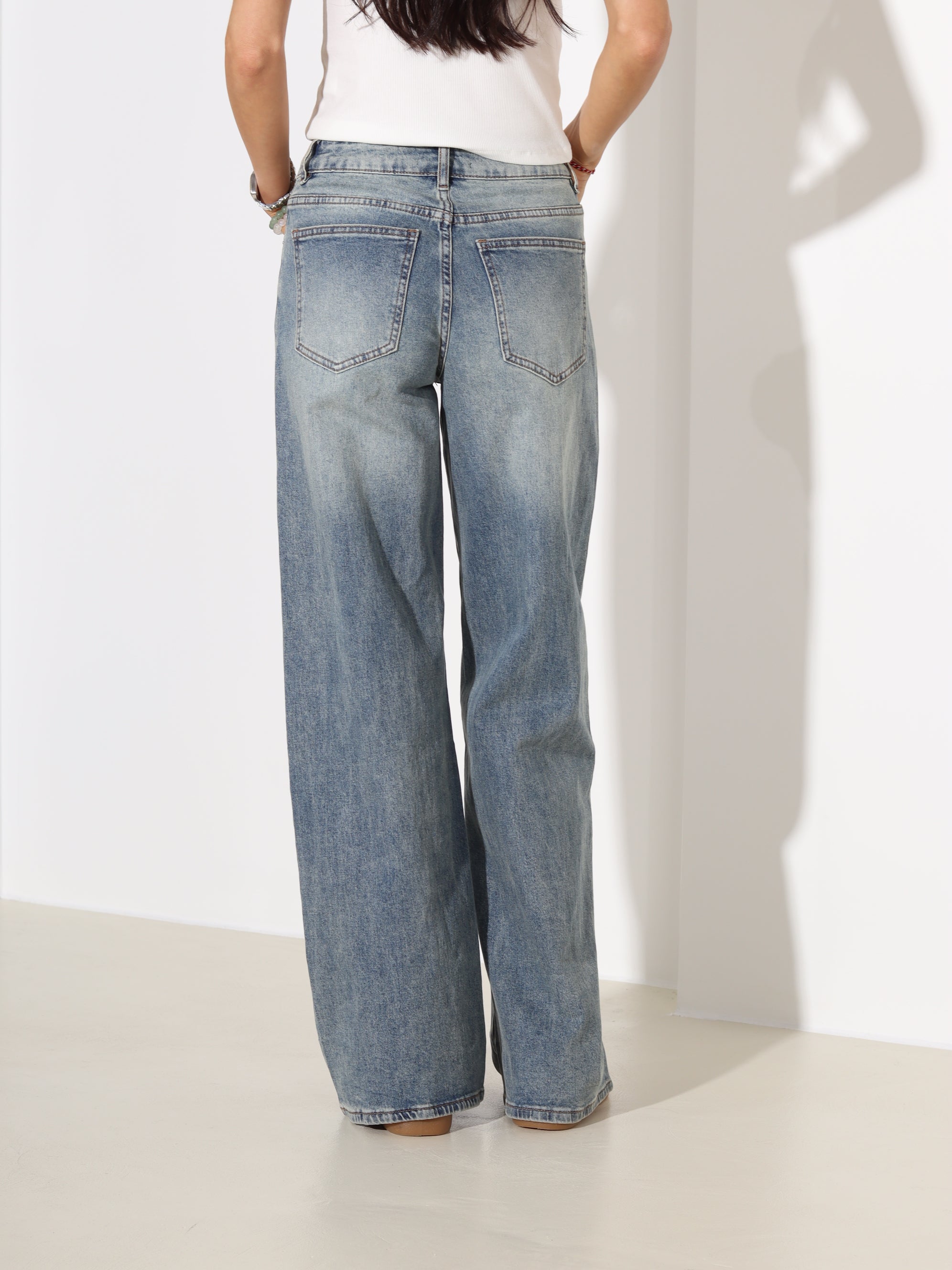 Zilganzaļas "Laulia" džinsa bikses "Premium" - 18361