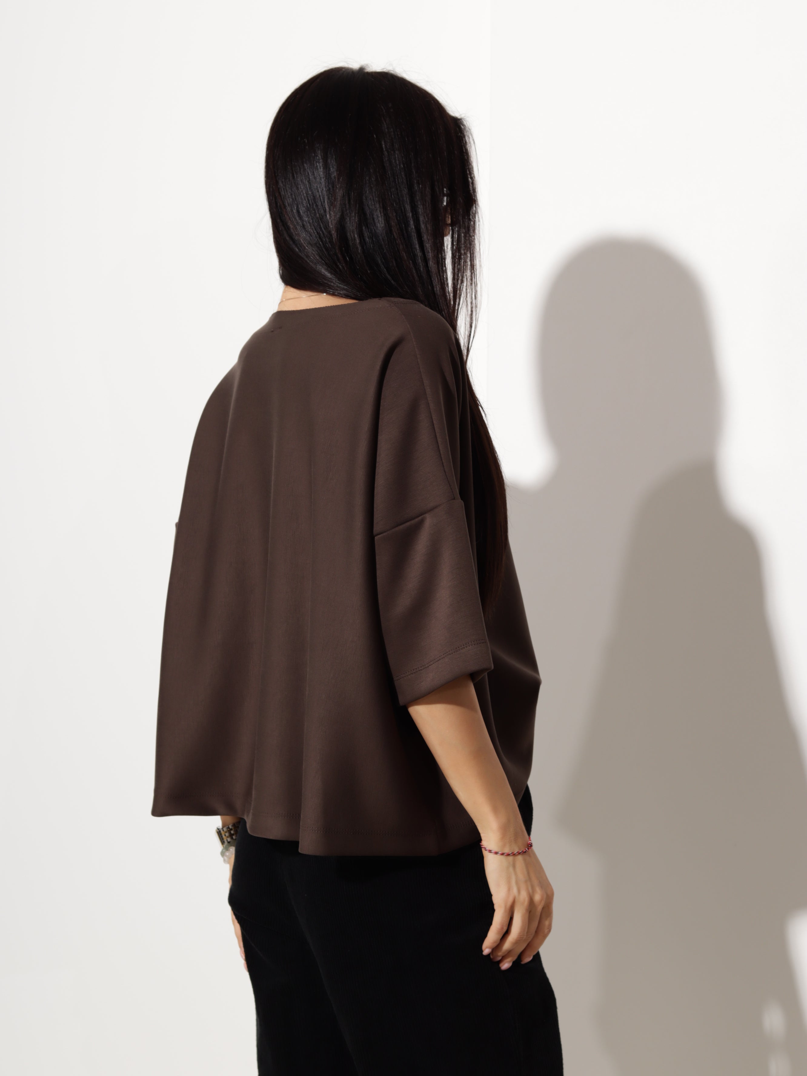 Brūns oversize tipa tops- 20612