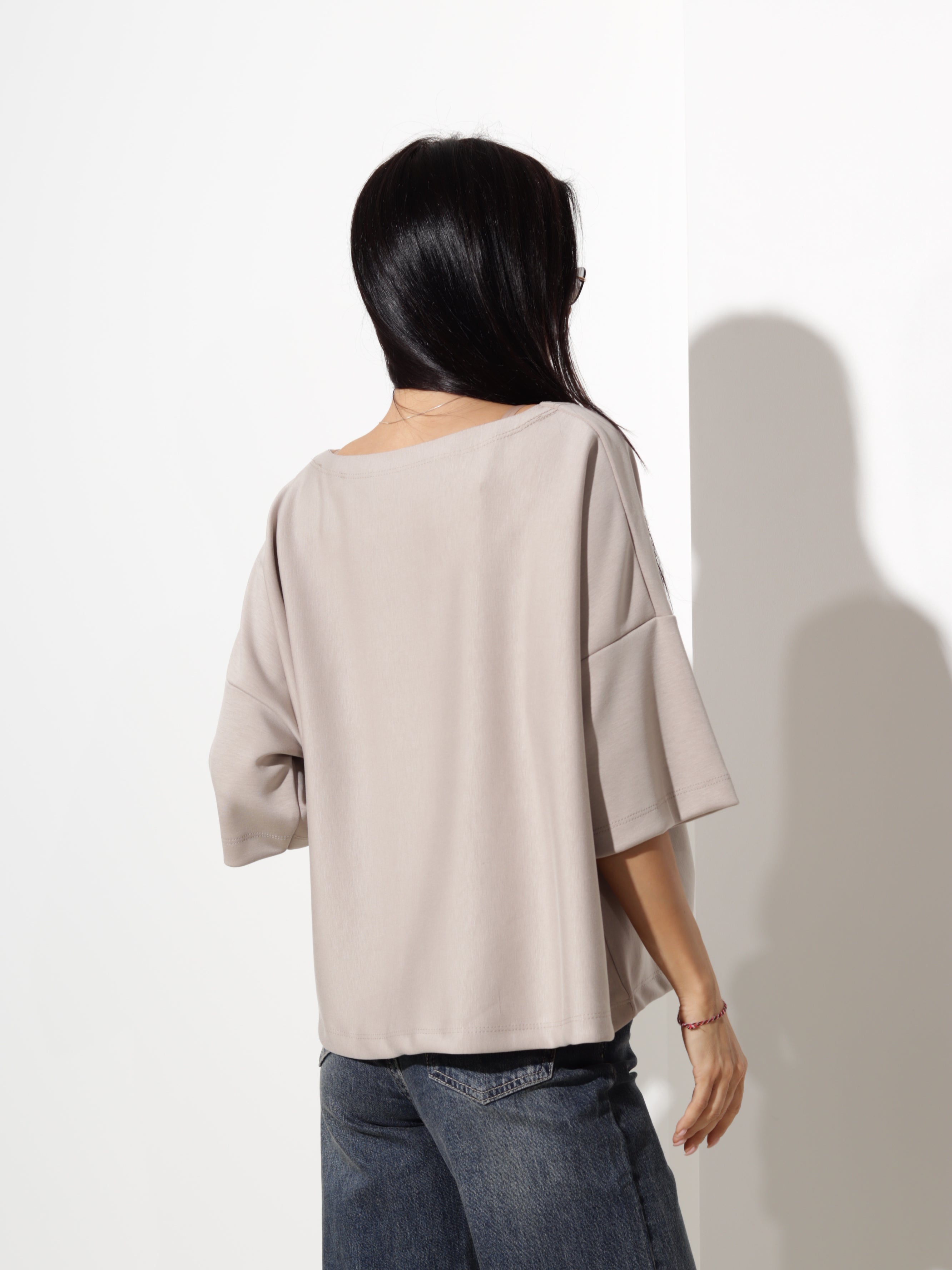 Taupe oversize tipa tops- 20608