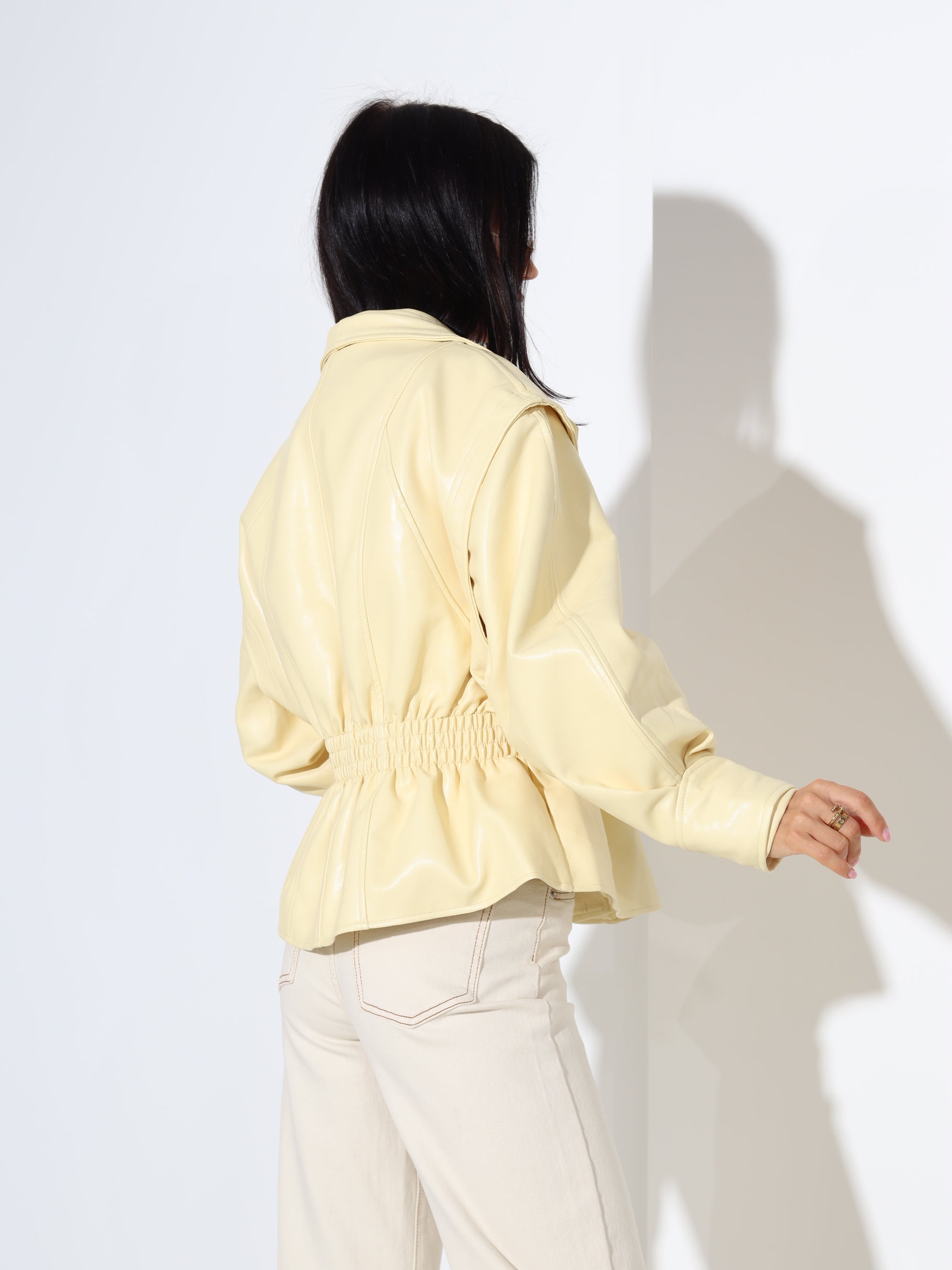 Dzeltena ādas imitācijas virsjaka - 18378