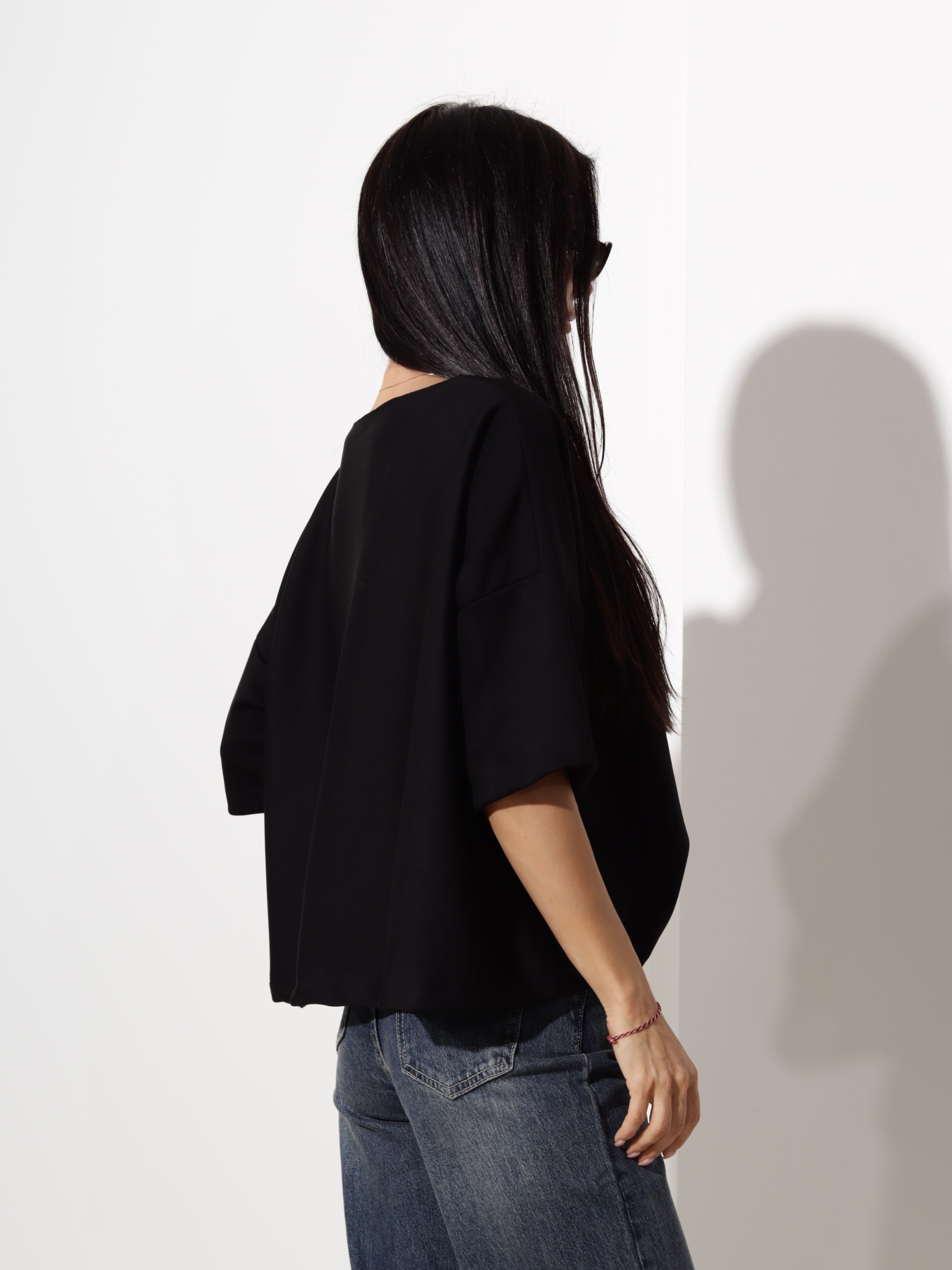 Melns oversize tipa tops- 20611