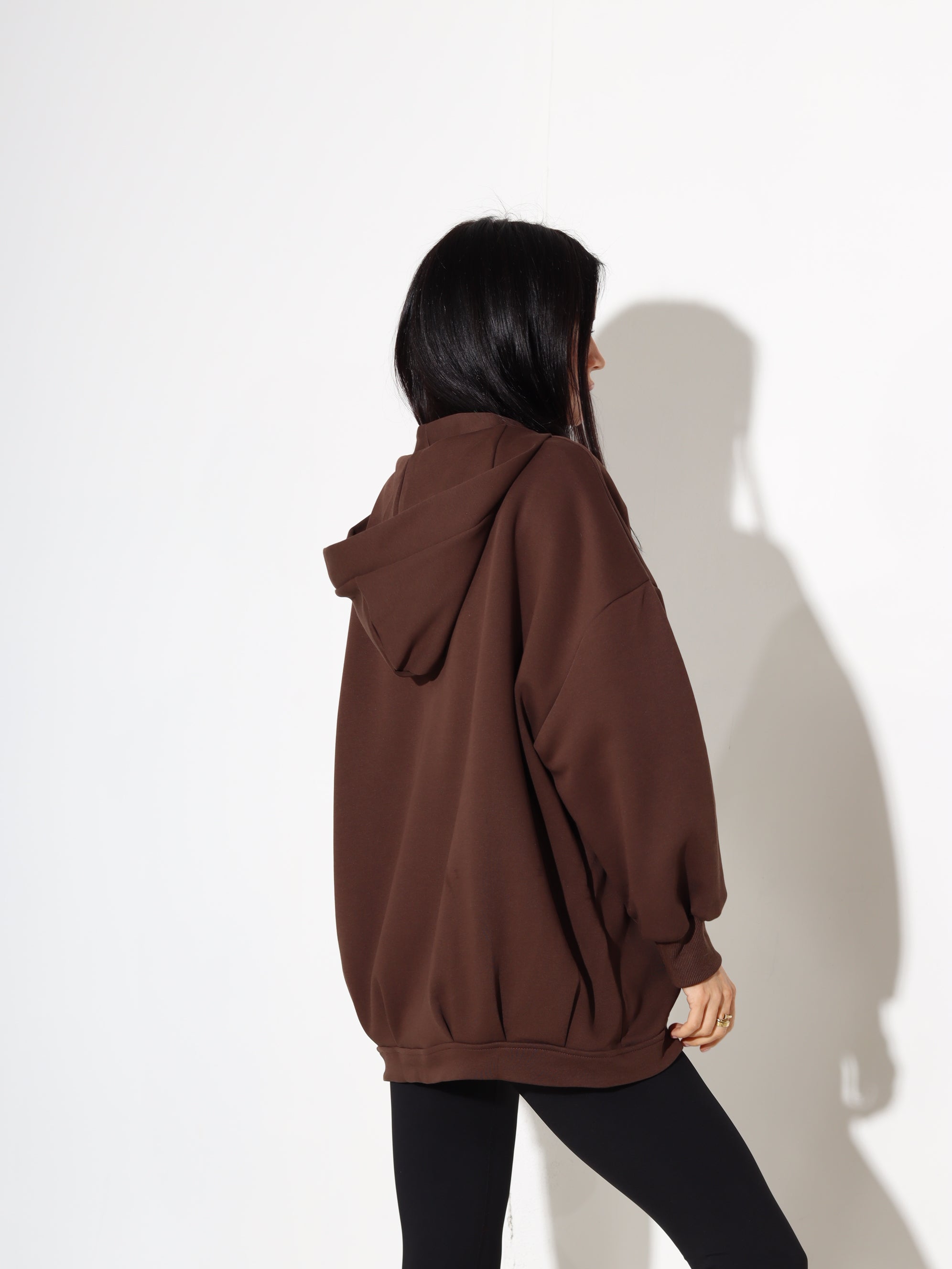 Brūna pogājama jaka ar kapuci - 17918. a