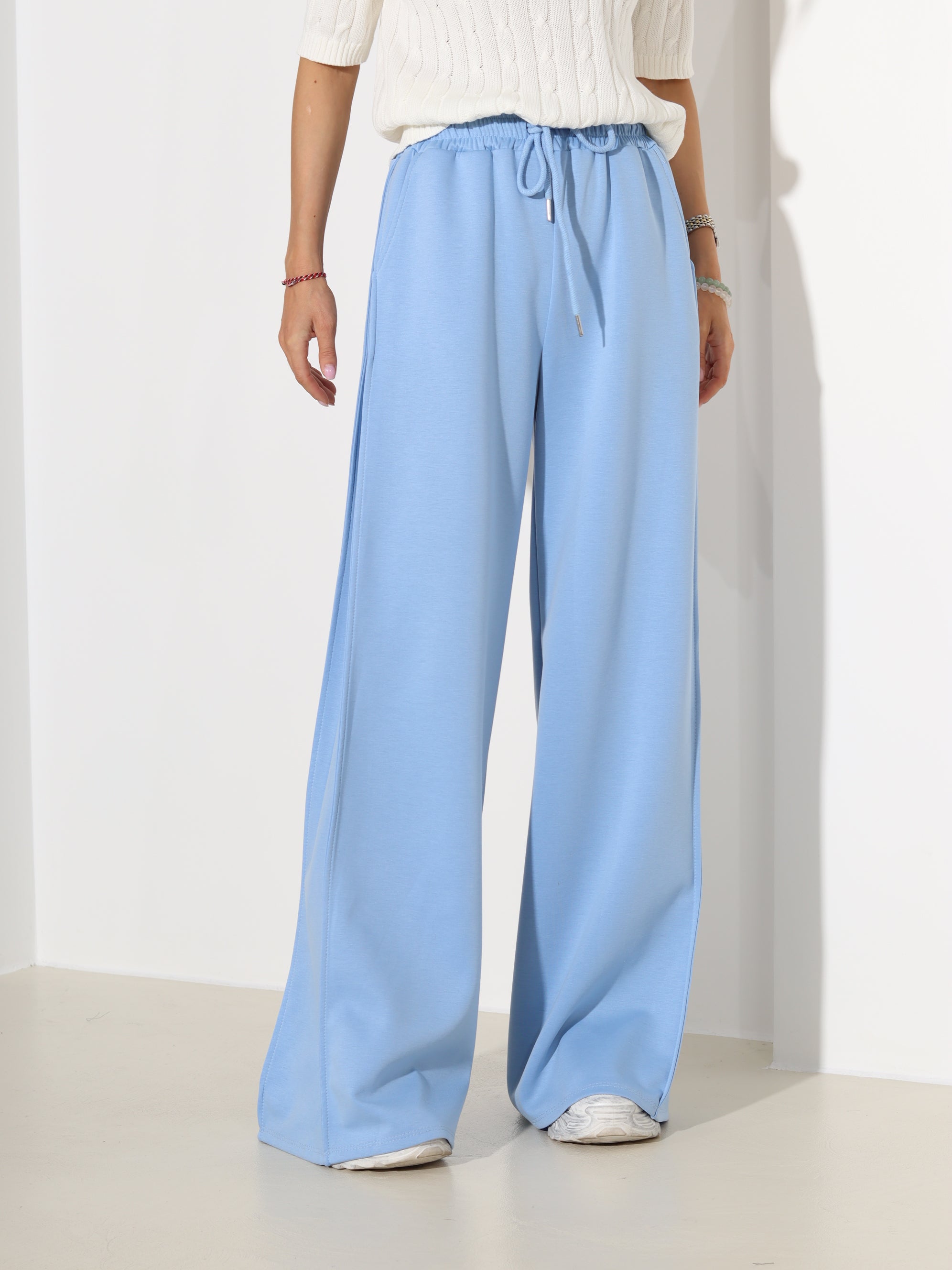 Zilas sportiska stila bikses ar papildus iešumumu- 18419