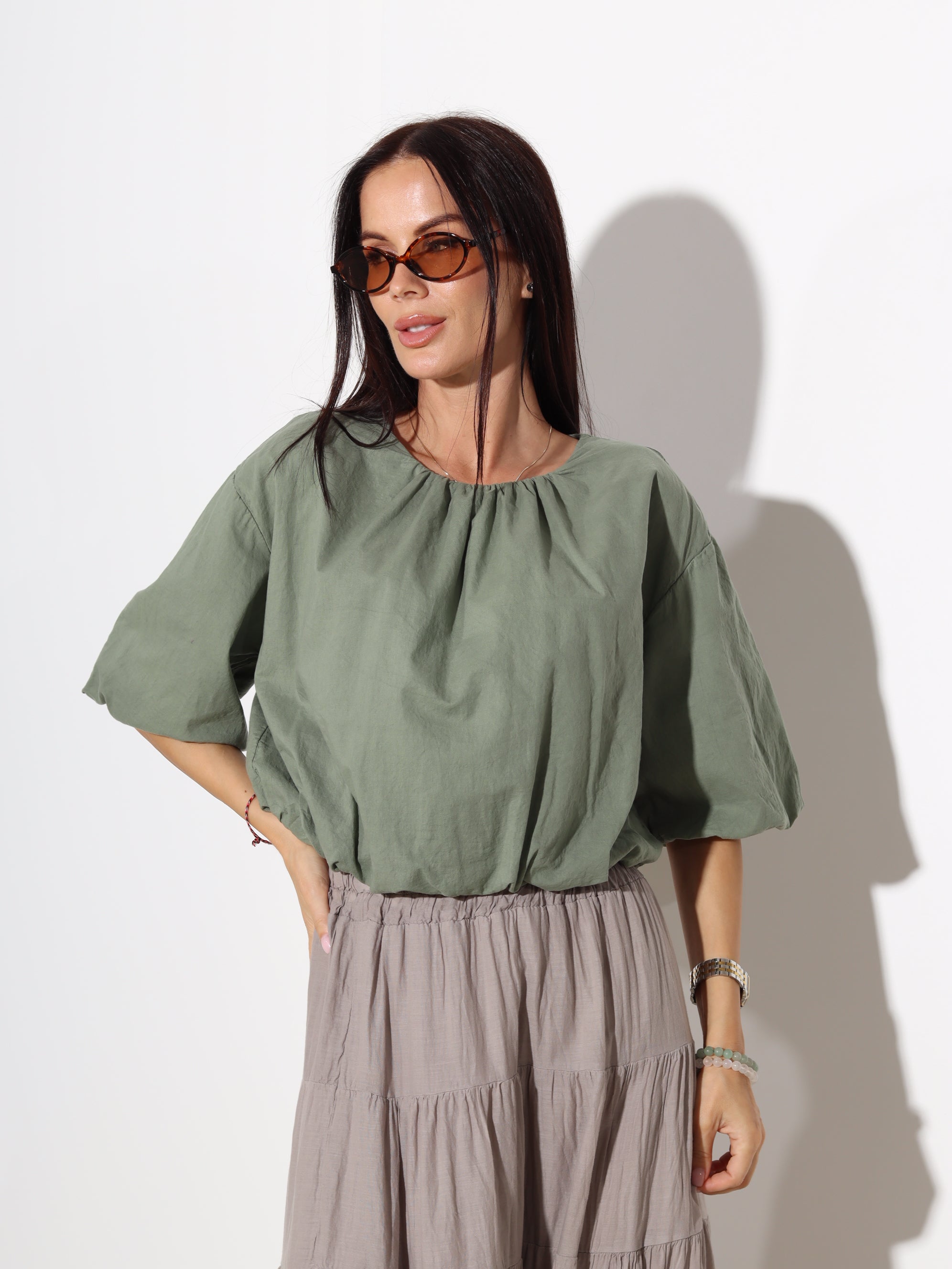 Hakī balontipa tops, boho stilā - 20165