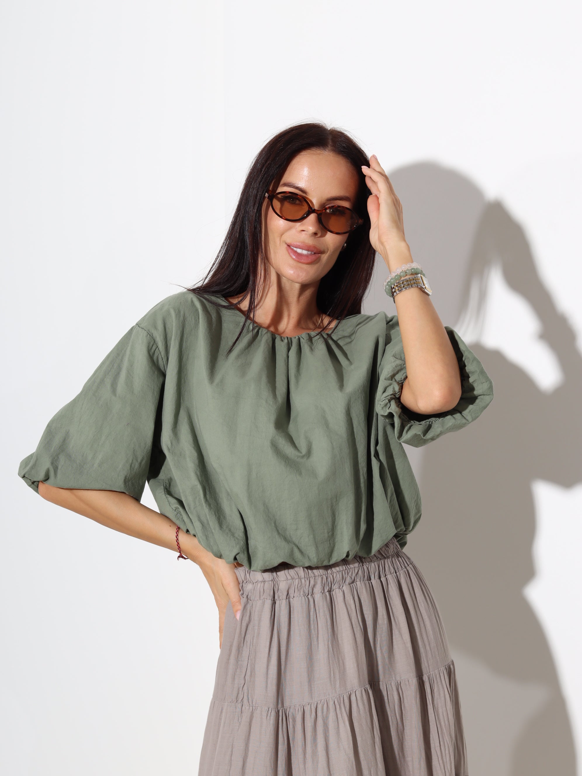 Hakī balontipa tops, boho stilā - 20165