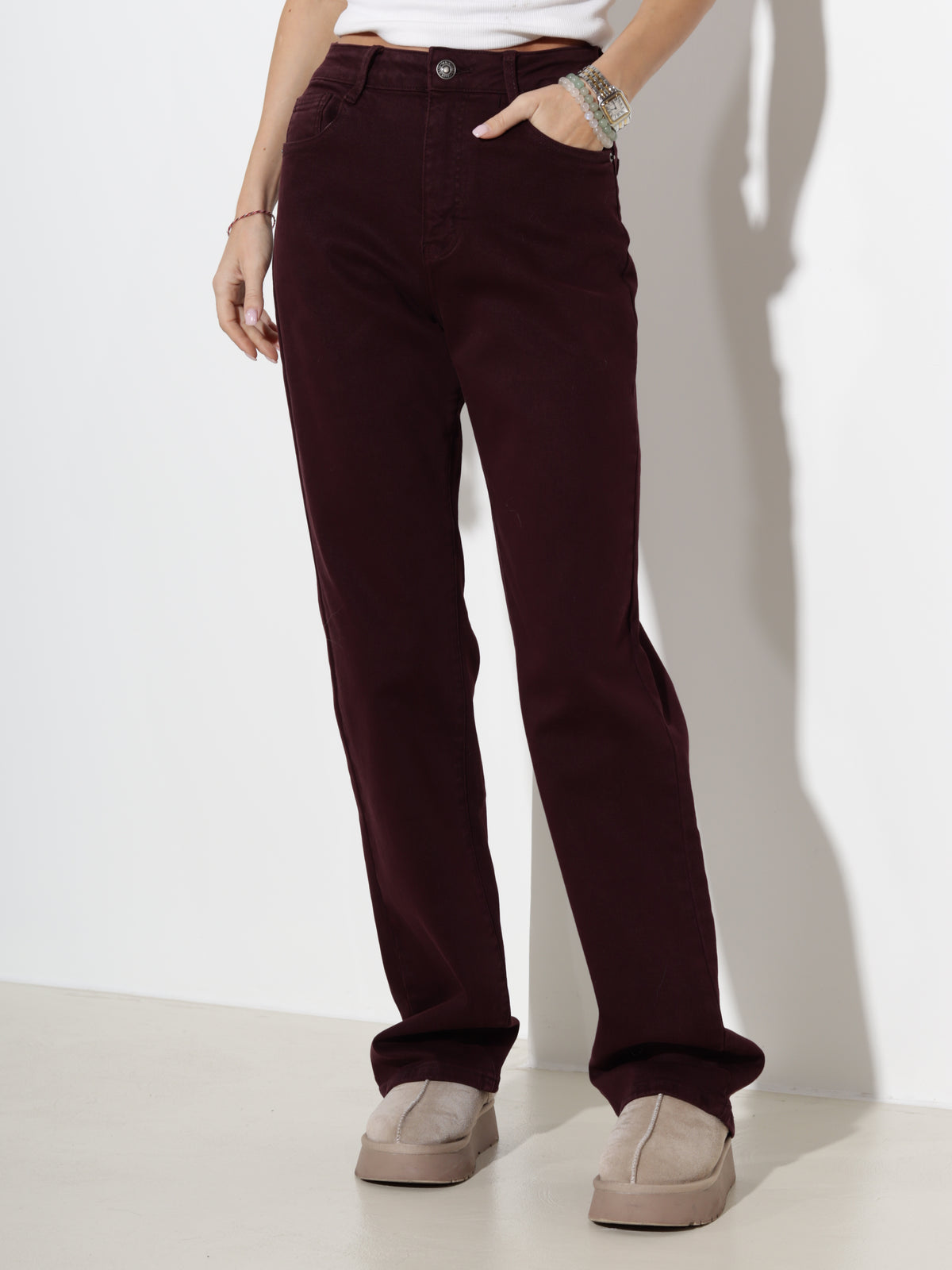 Bordo džinsu bikses "Straight fit"- 21139