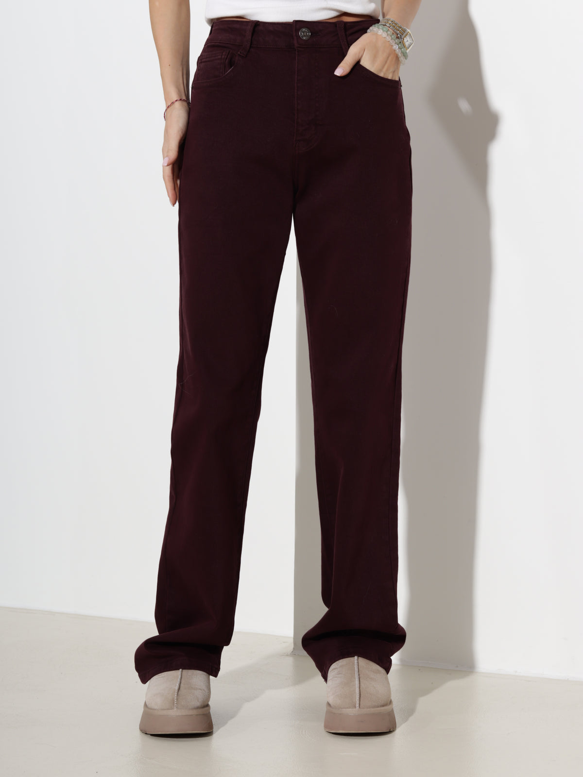 Bordo džinsu bikses "Straight fit"- 21139