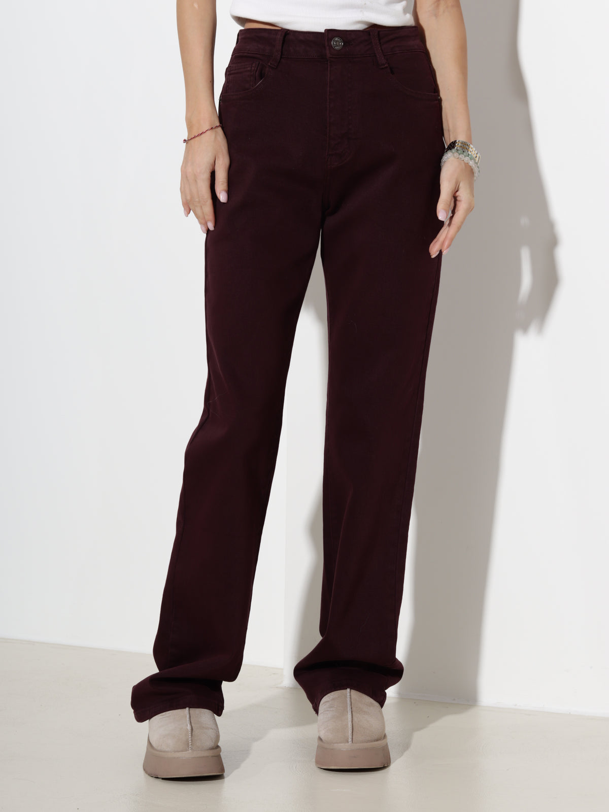Bordo džinsu bikses "Straight fit"- 21139