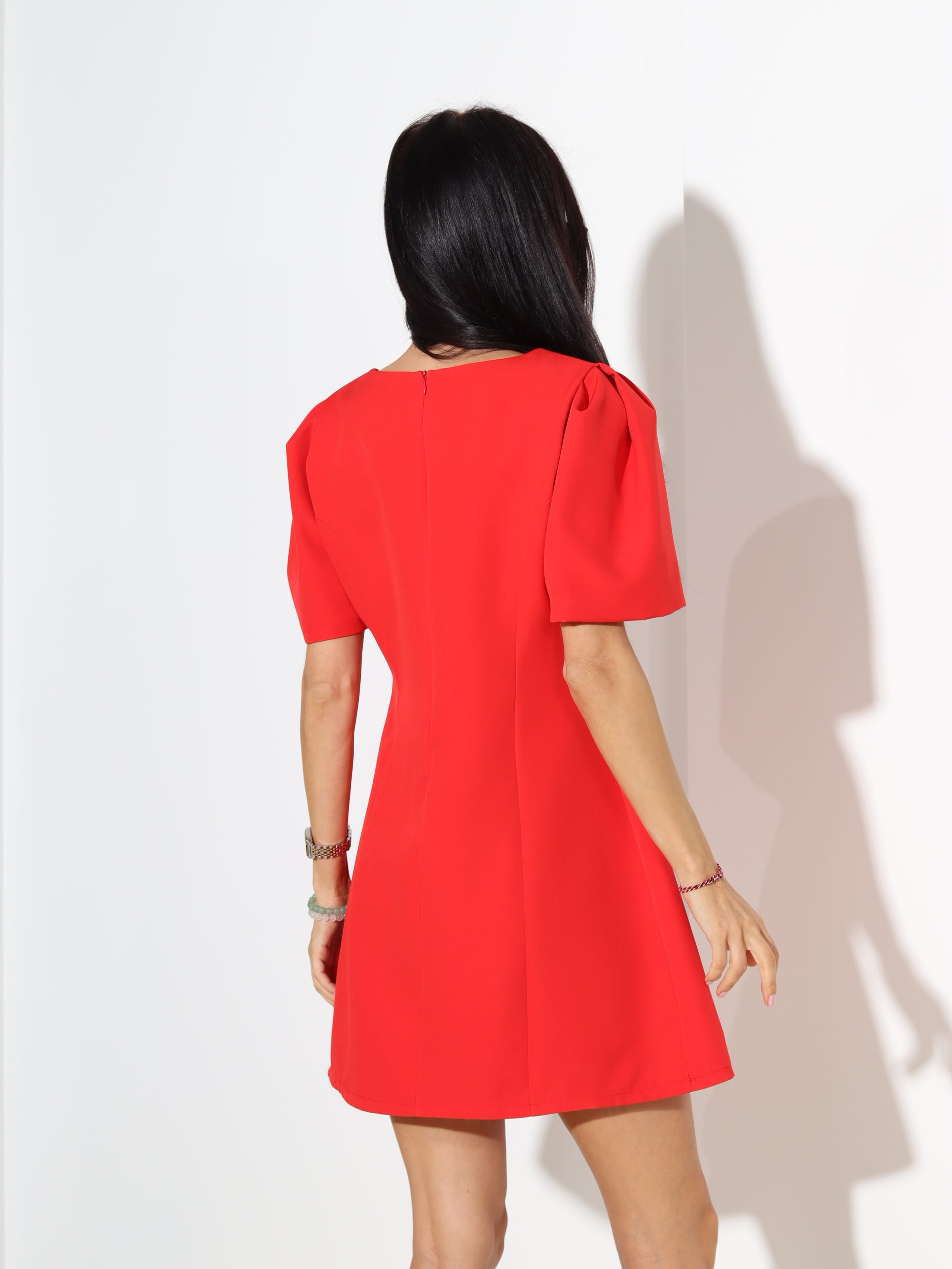 Sarkana krāsas īsa kleta "Simple" - 18261