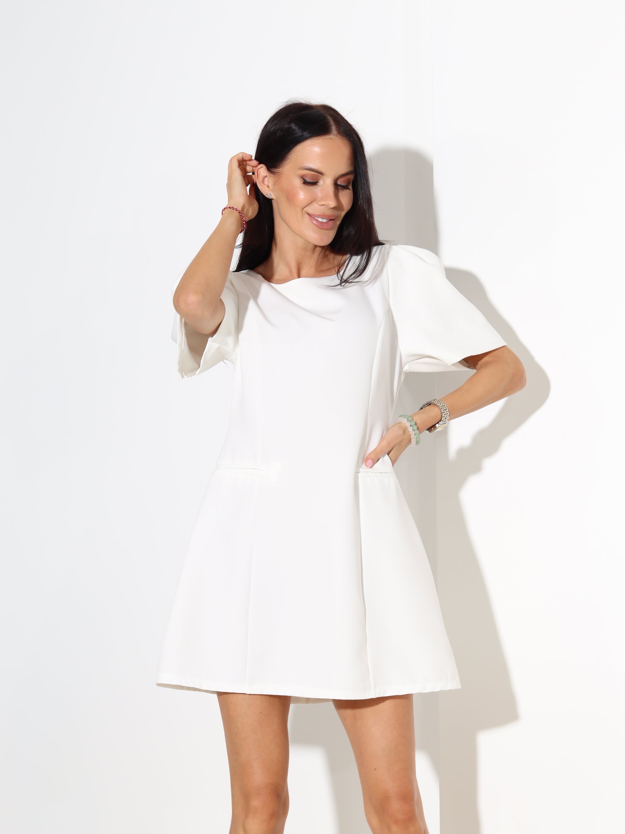 Baltas krāsas īsa kleta "Simple" - 18260