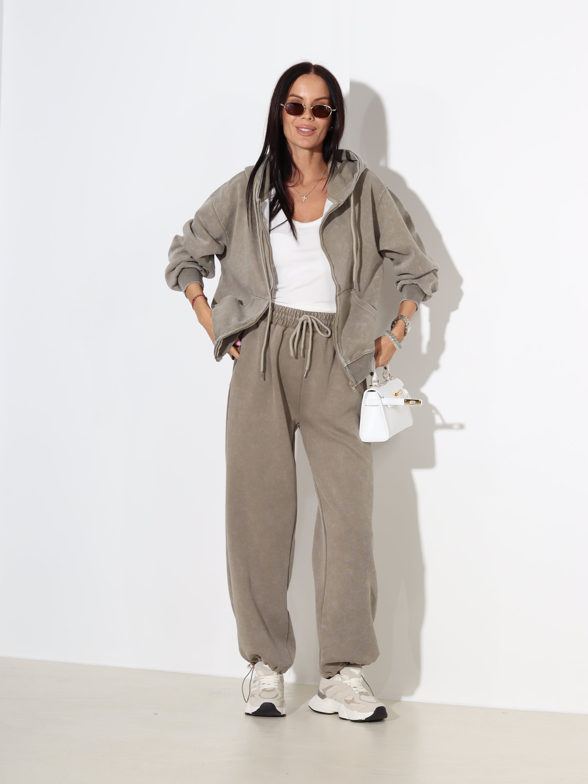 Zaļas batikotas efekti püksid - 18356