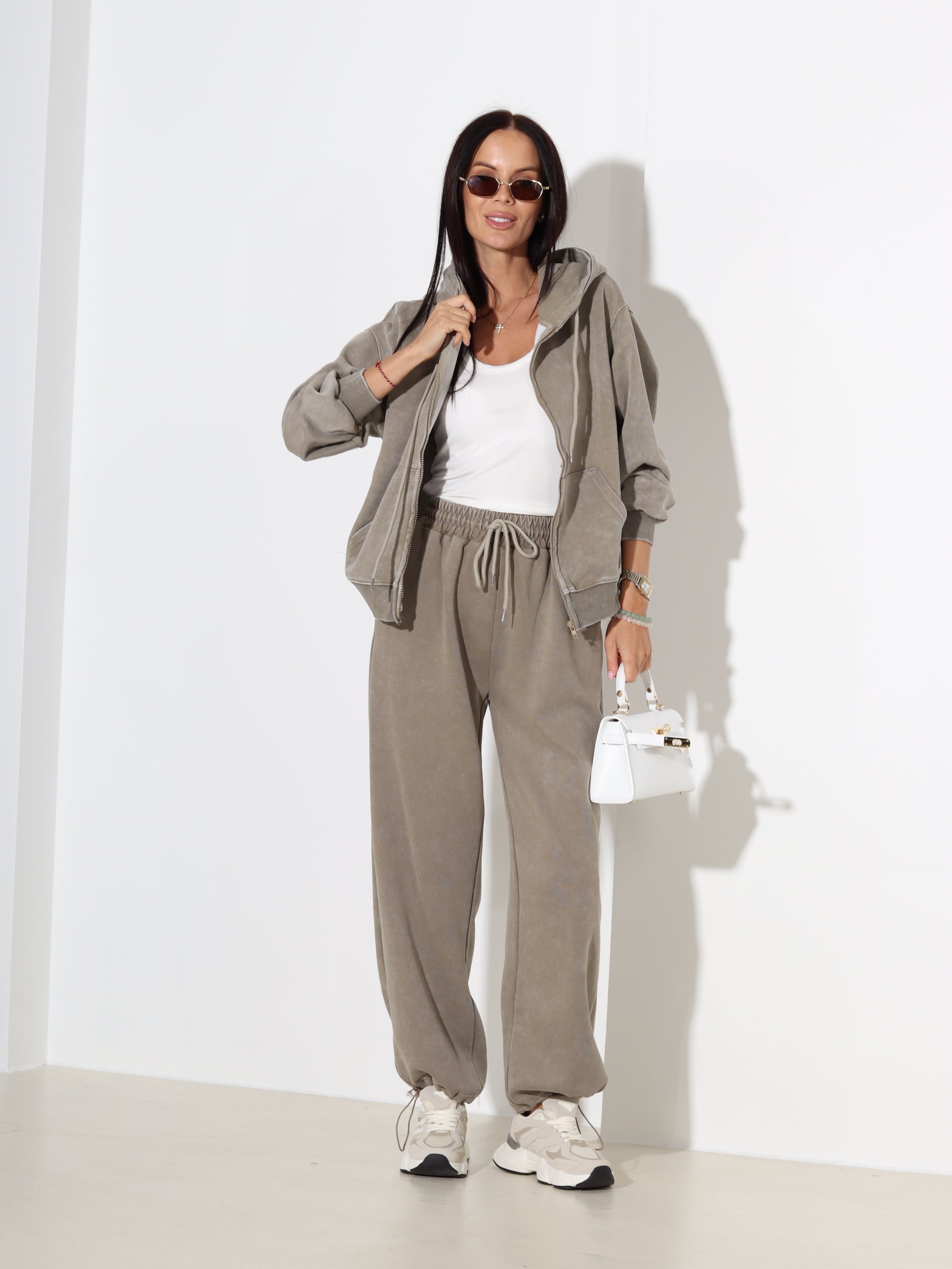 Zaļas batikotas efekti püksid - 18356