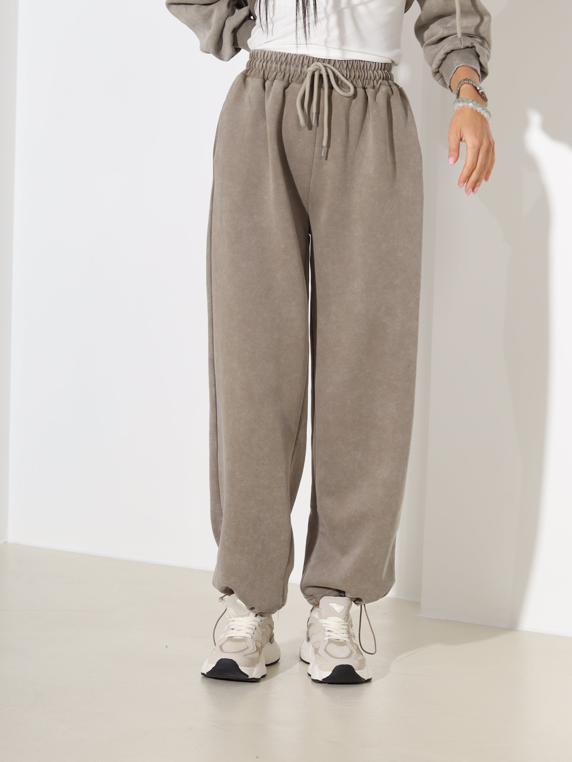 Zaļas batikotas efekti püksid - 18356