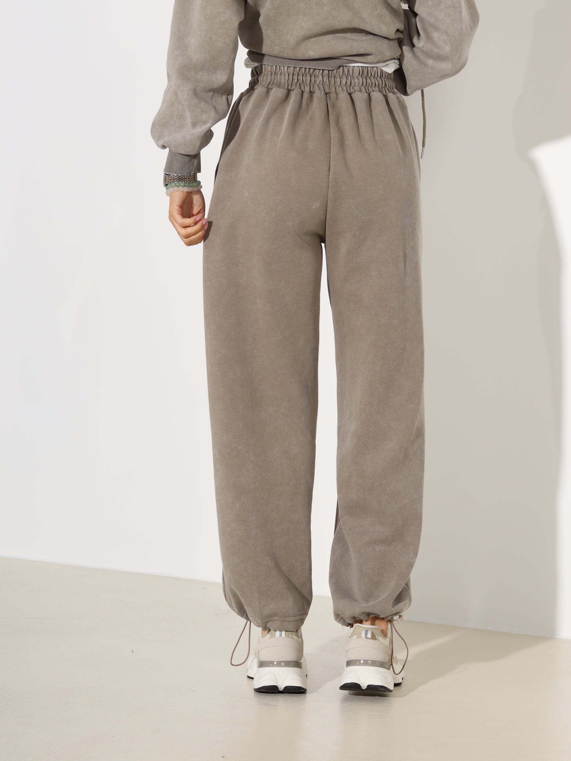 Zaļas batikotas efekti püksid - 18356