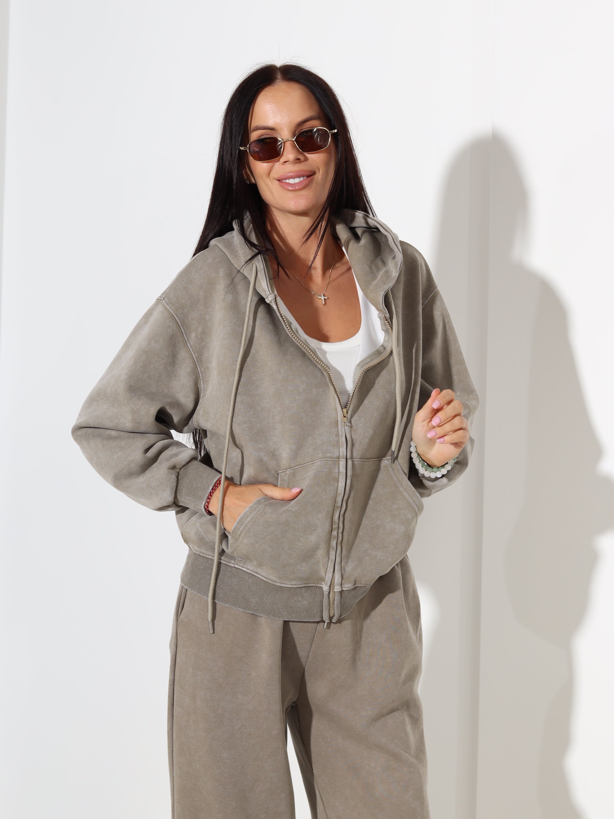 Zaļa batikota jaka - 18354