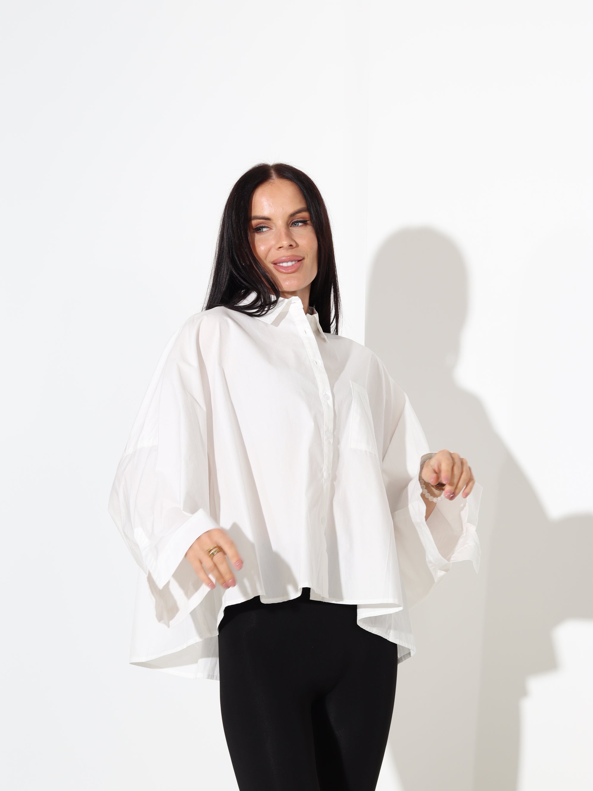 Balts saīsināta garuma krekls - 17991