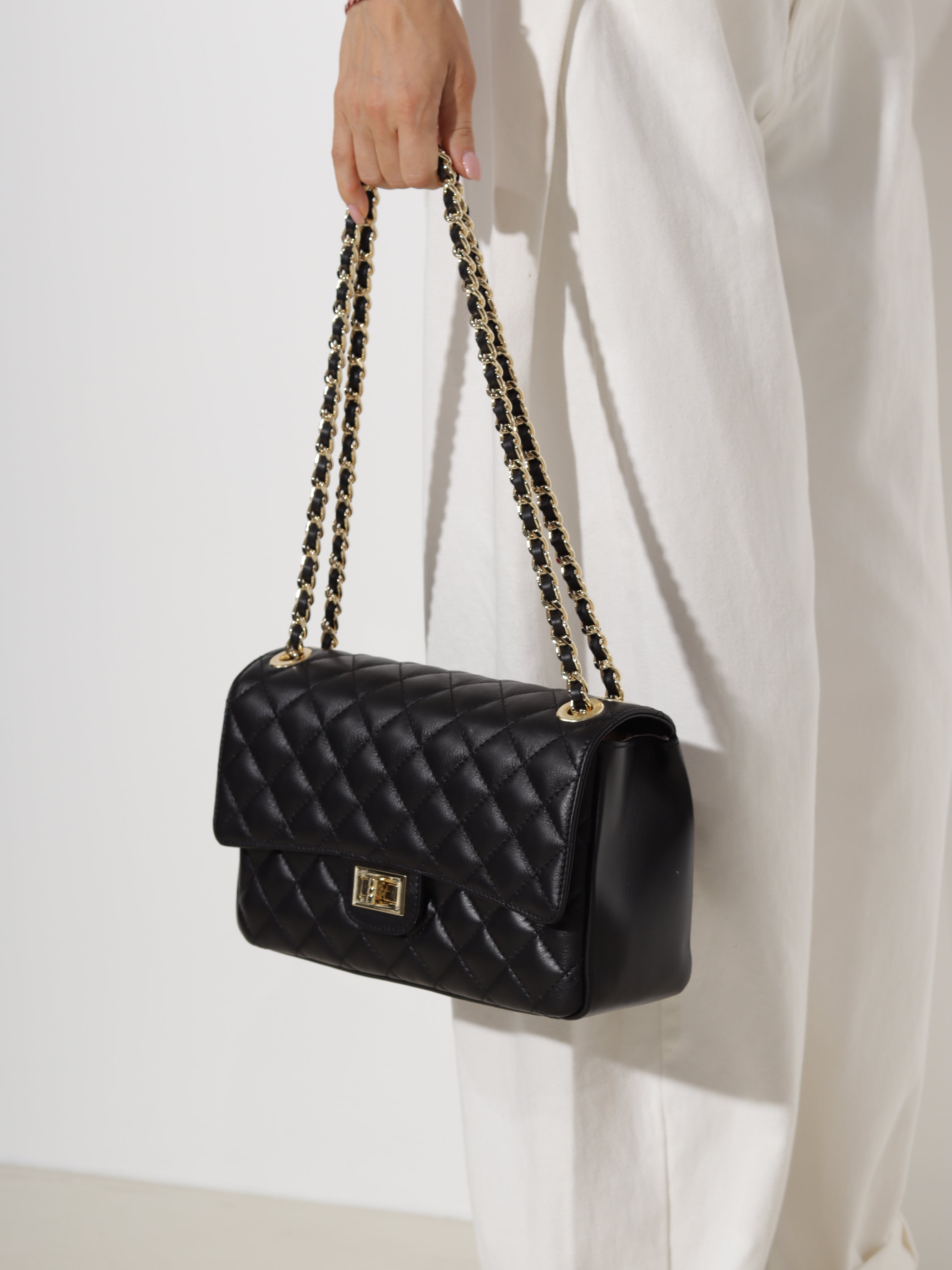 Melna midi soma 'Double handle' - 20495