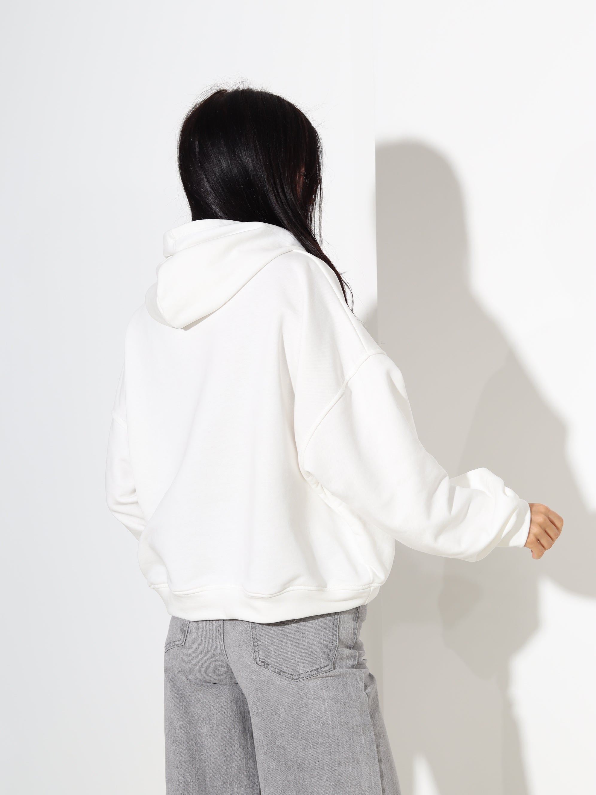 Balts cilpiņtrikotāžas džemperis "Cappuccino" - 18282