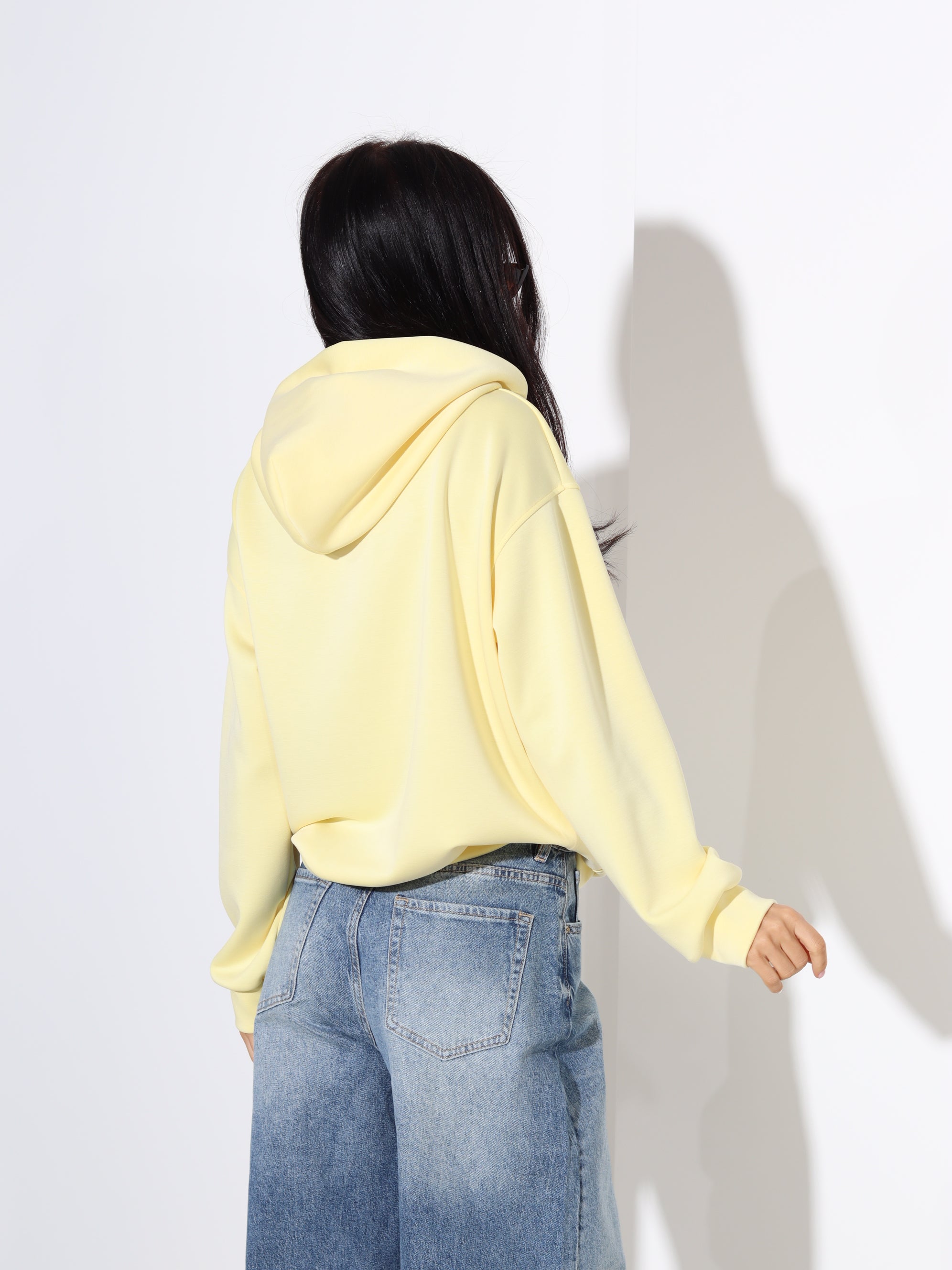 Koši dzeltens džemperis ar kapuci - 18280