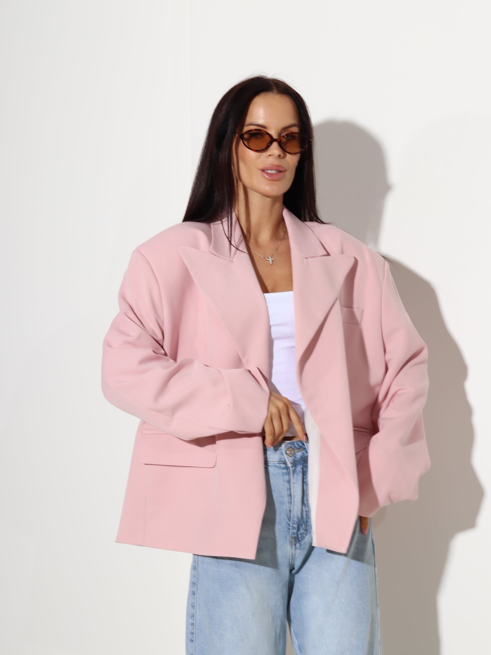 Rozā oversize žakete 'Relaxed fit' - 19901