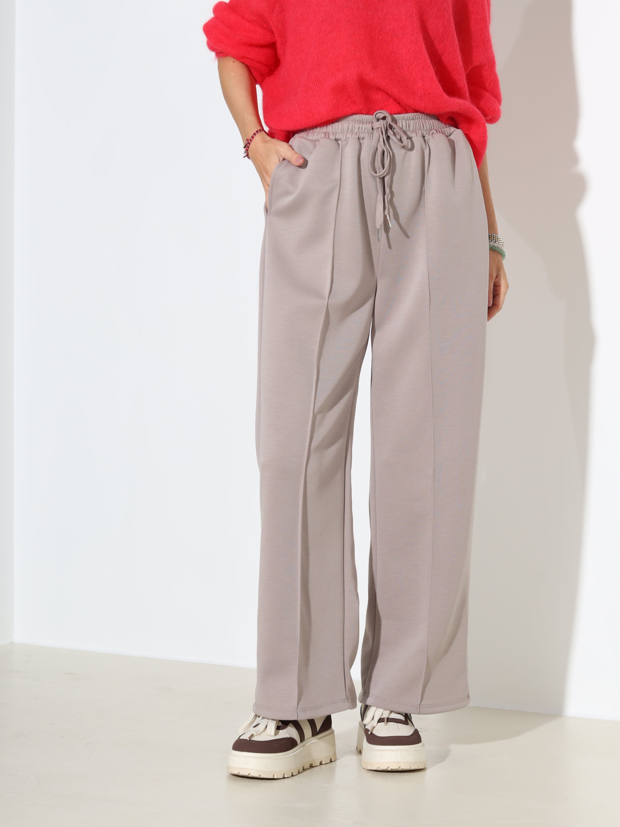 Taupe sportiska stila püksid - 18023