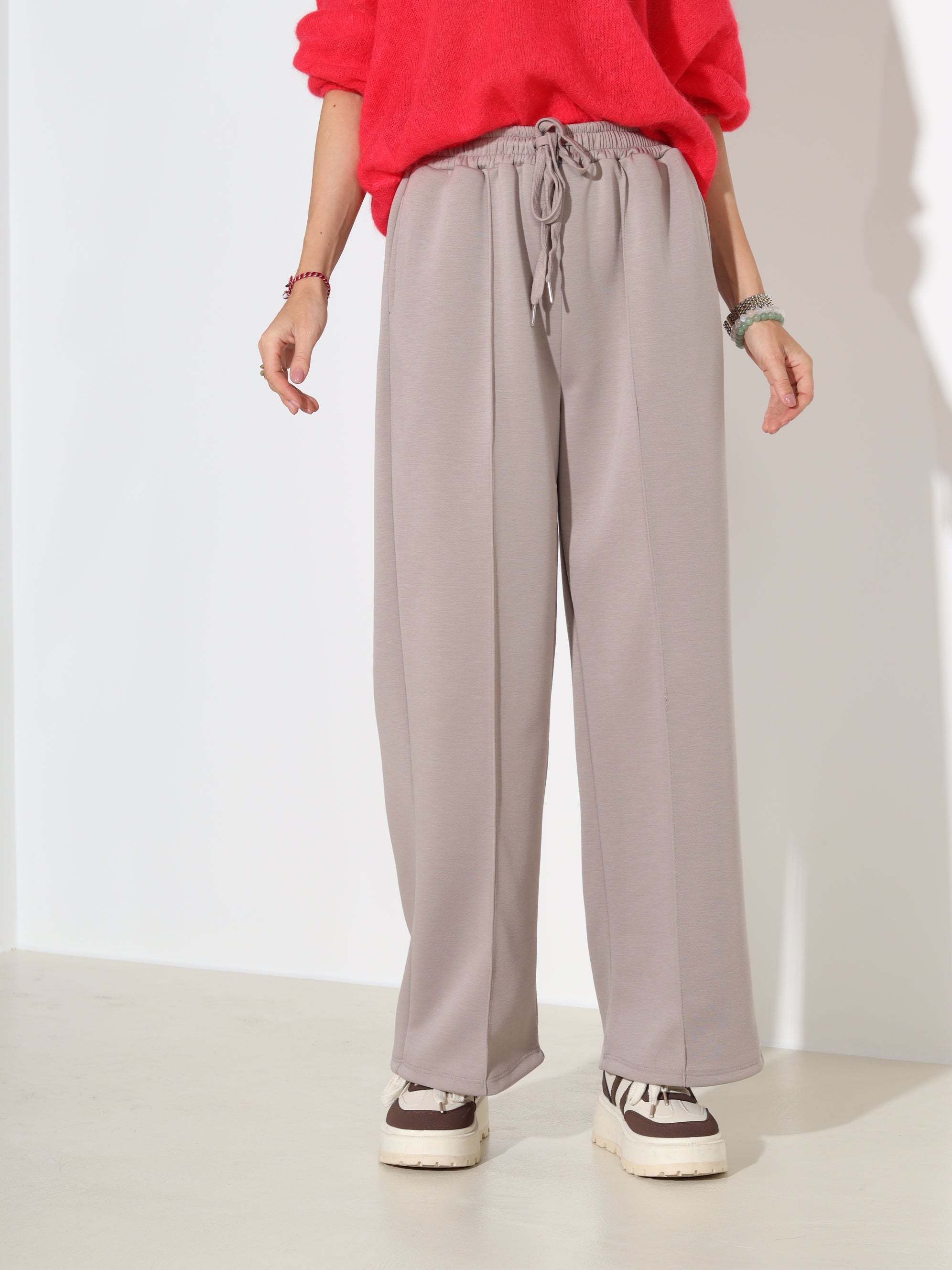 Taupe sportiska stila püksid - 18023